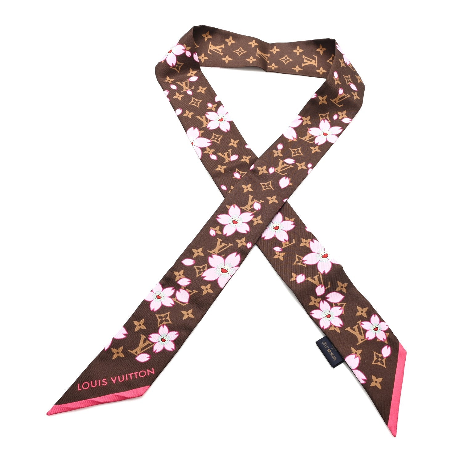 LV X TM Silk Monogram Cherry Blossom BB Bandeau Tan