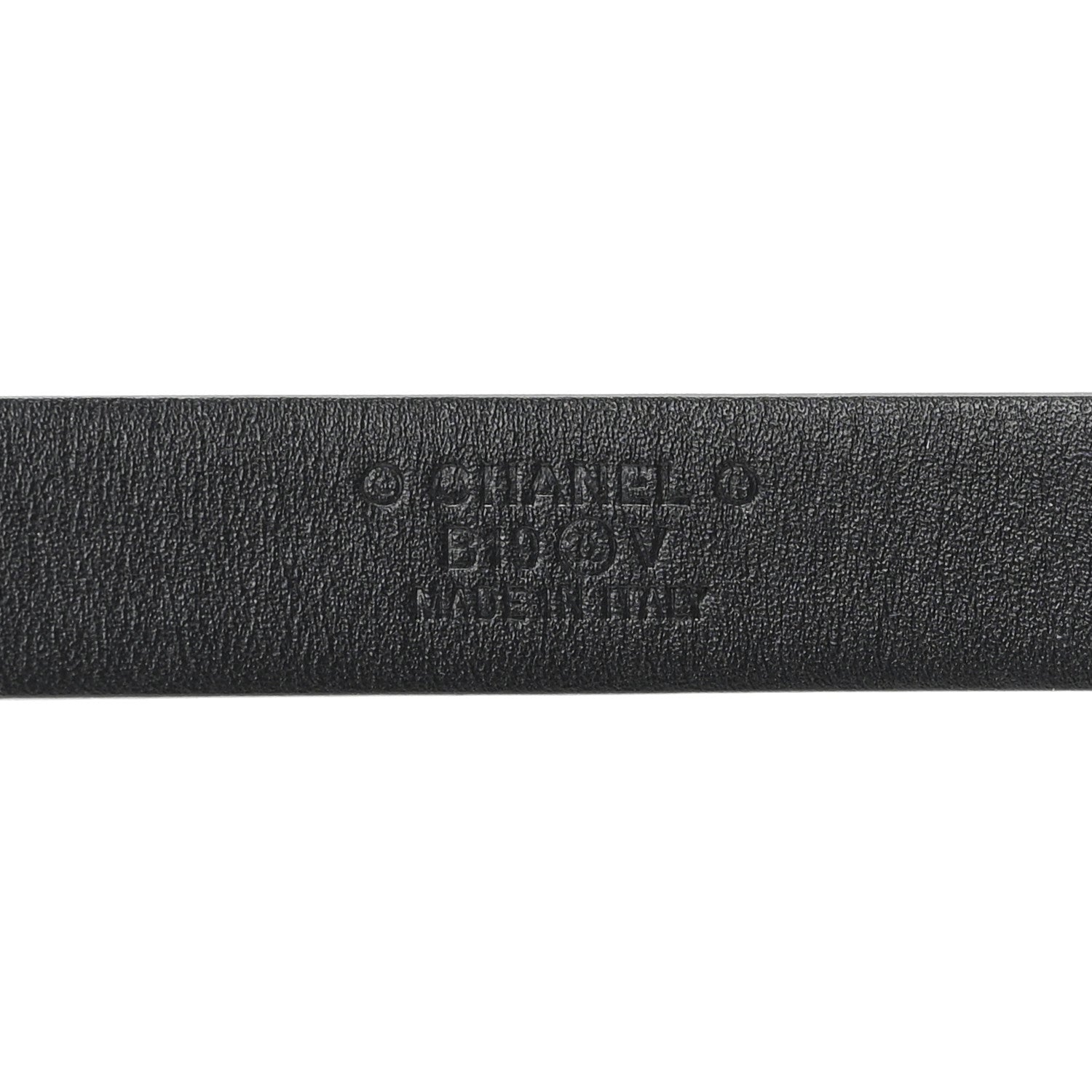 Calfskin Crystal CC Skinny Belt 90 36 Black
