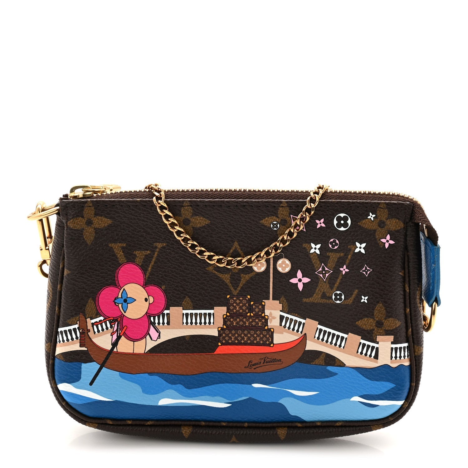 Monogram 2019 Christmas Animation Mini Venice Pochette Accessories Blue