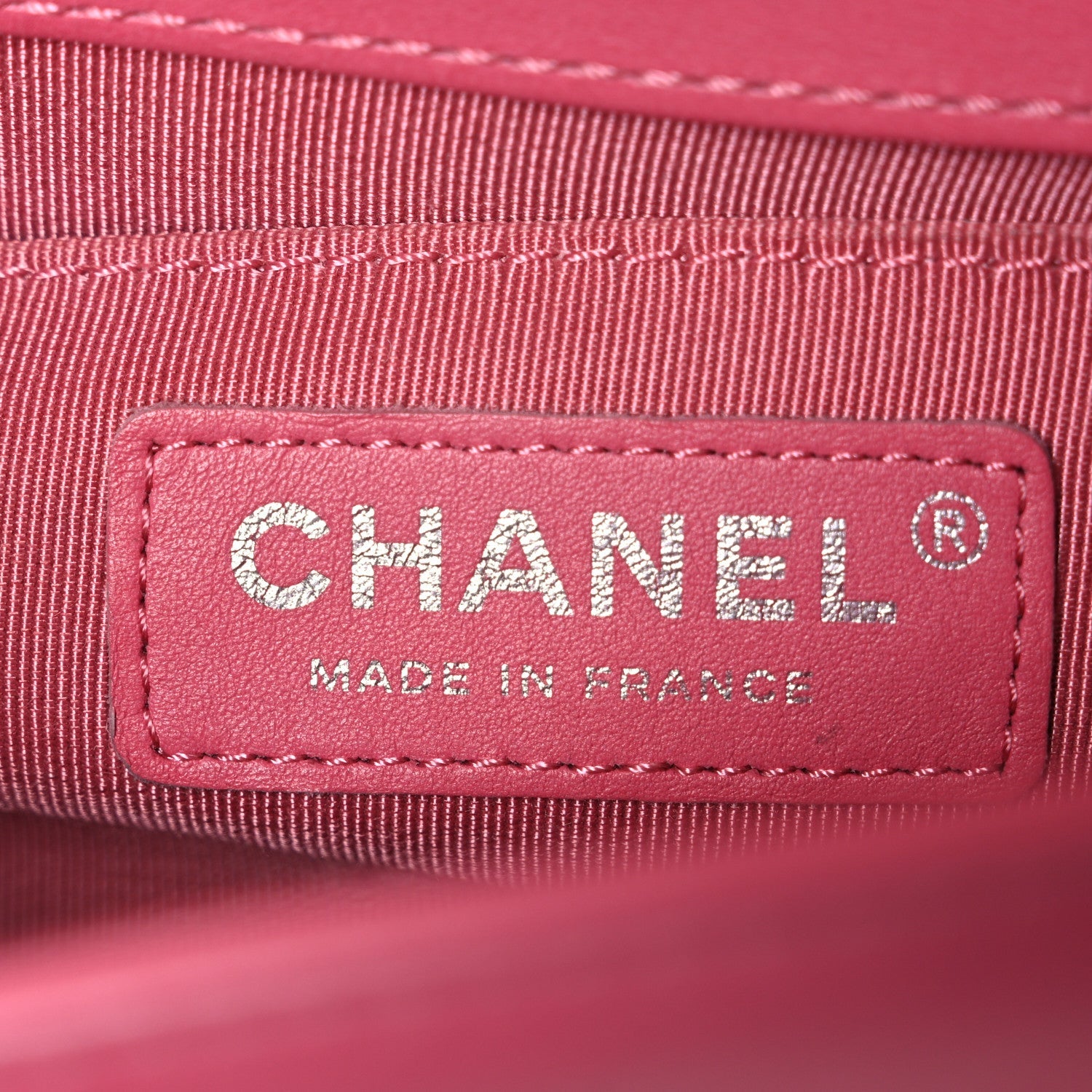 Lambskin Chevron Quilted Small Boy Flap Pink
