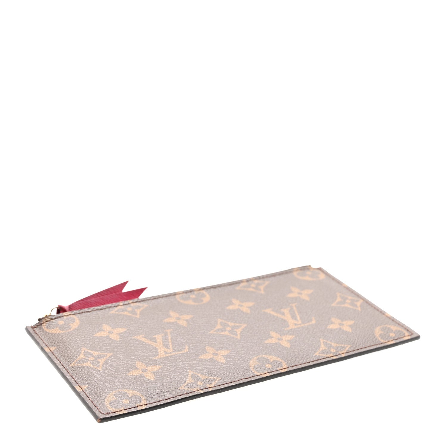Monogram Felicie Chain Wallet Zippered Insert Fuchsia