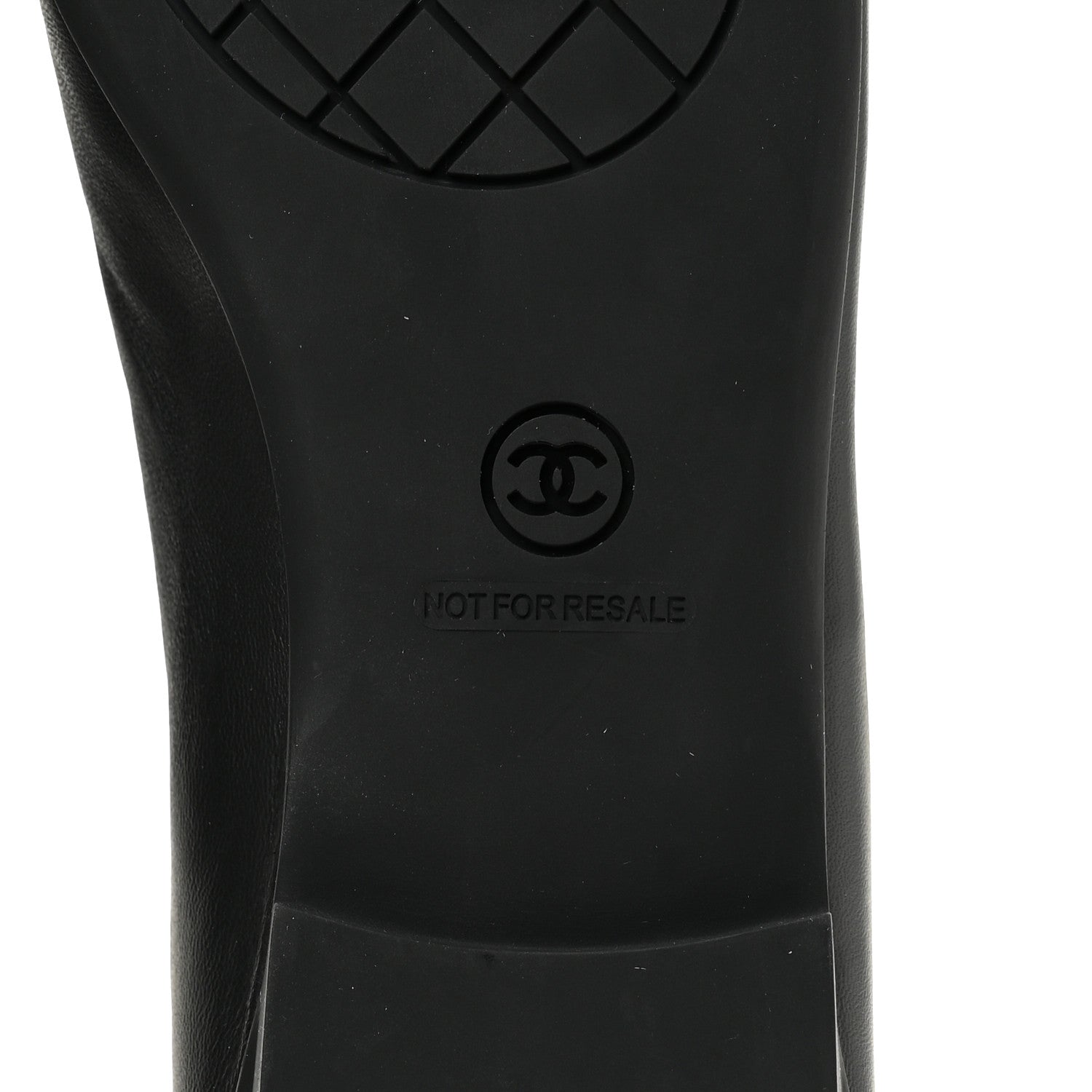 Lambskin Cap Toe CC Uniform Ballerina Flats 40 Black