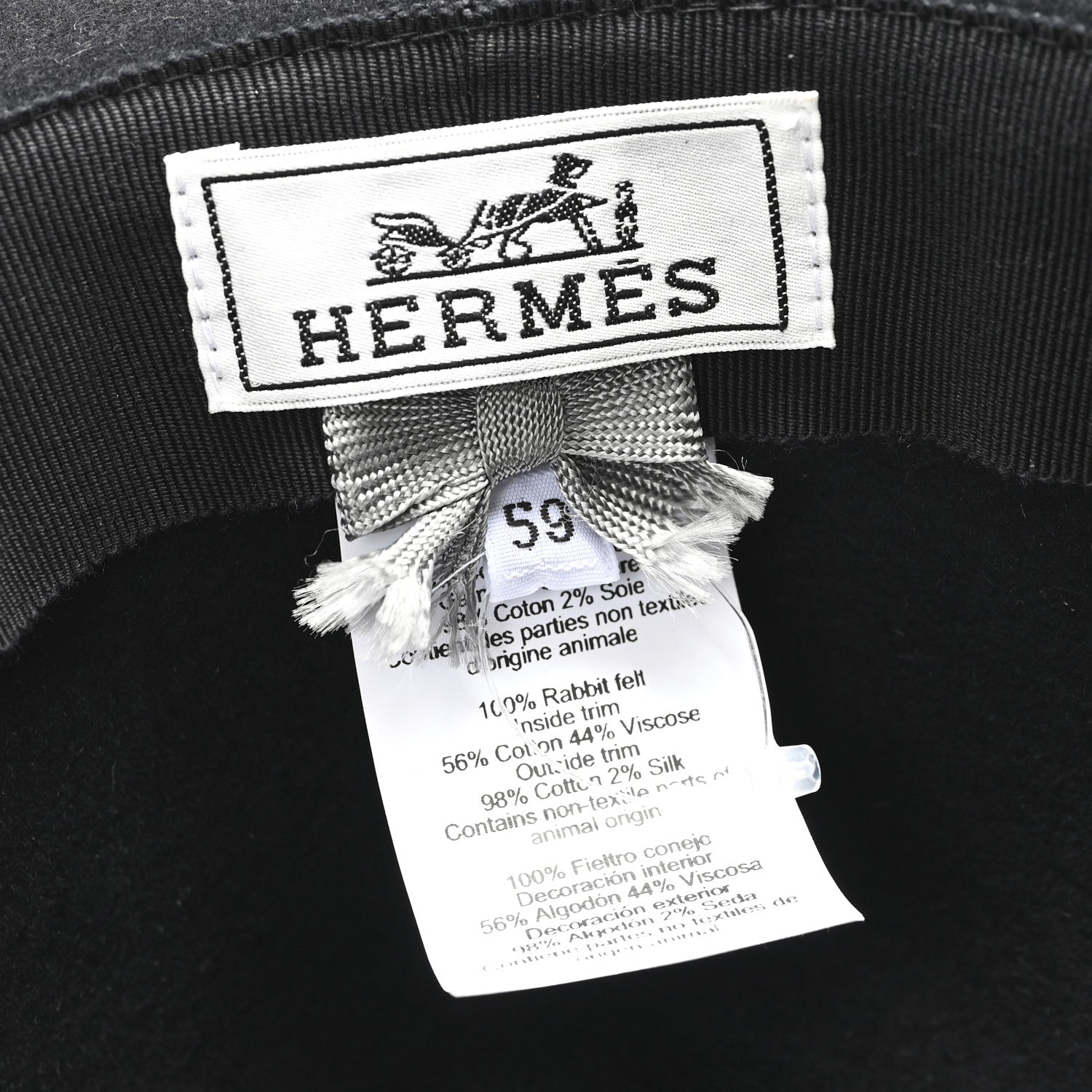 Rabbit Felt Faubourg Hat 59 Black