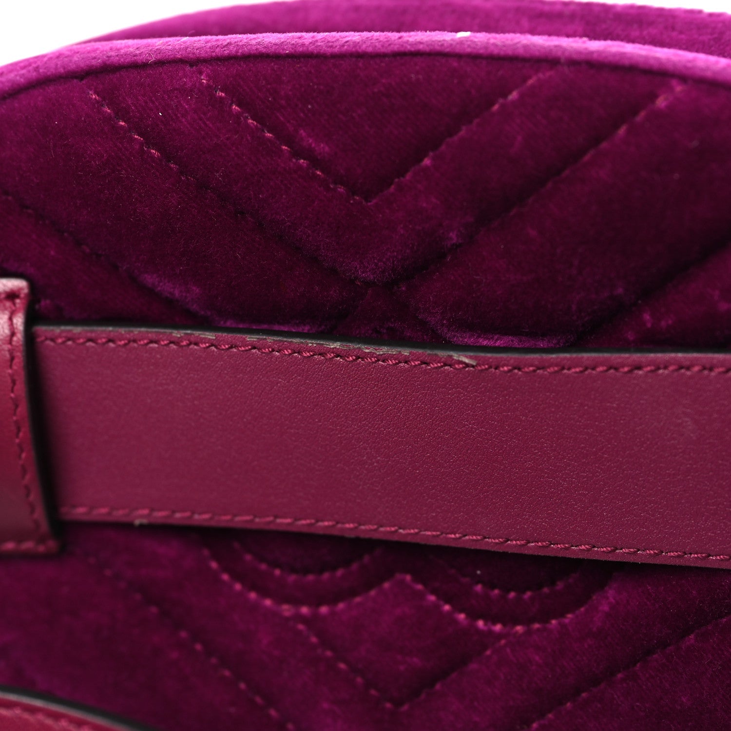 Velvet Matelasse GG Marmont Belt Bag 85 34 Fuchsia Violet Cyclamen
