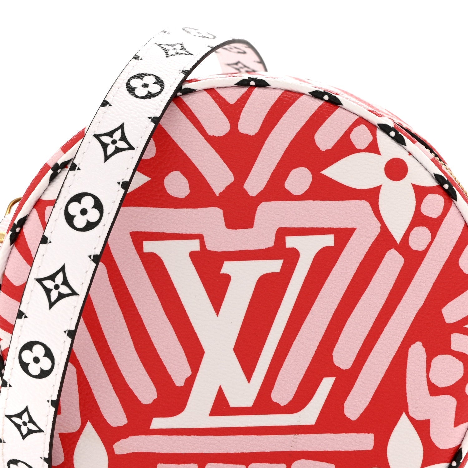 Monogram Giant Crafty Boite Chapeau Souple PM Rouge Rose Creme