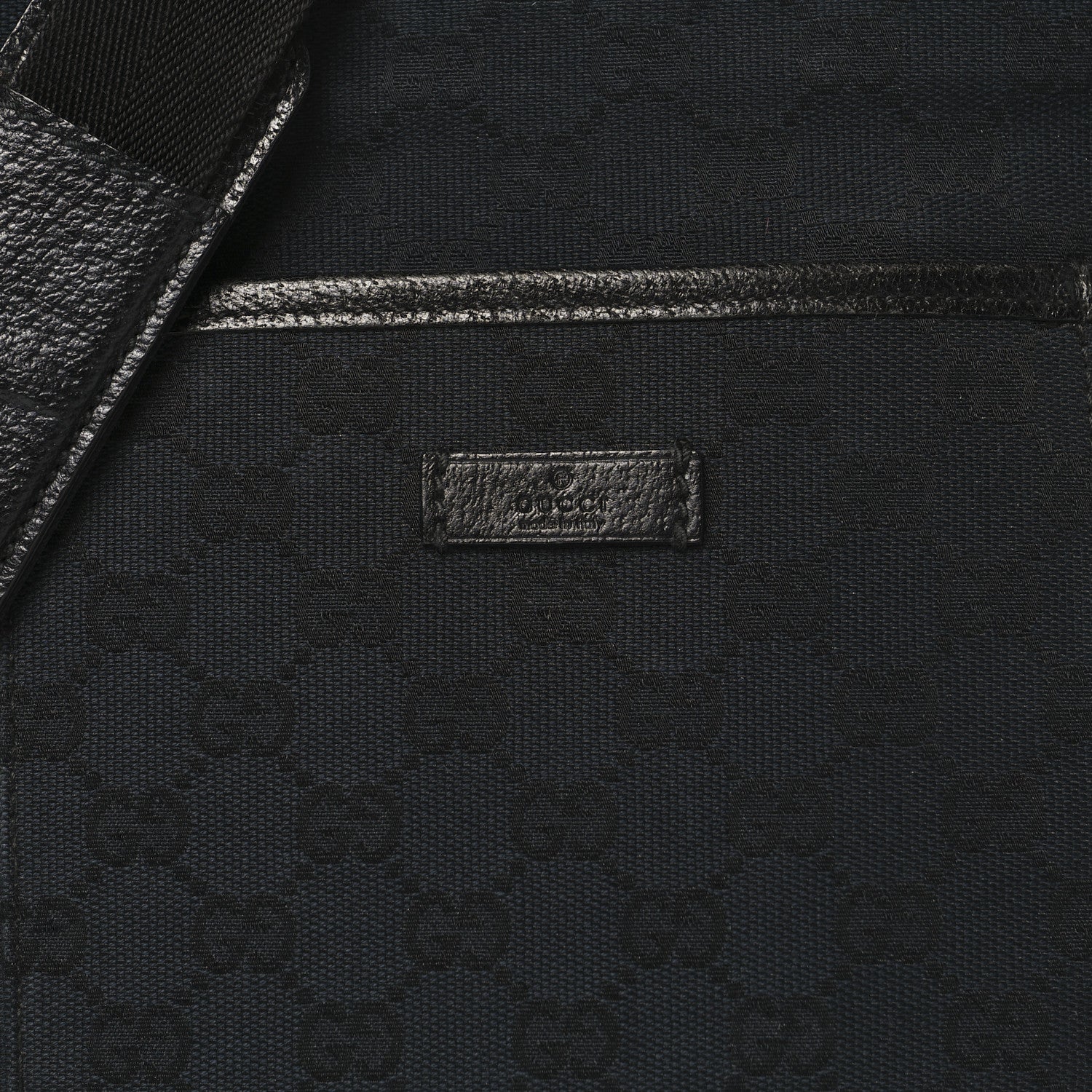 Monogram Flat Messenger Bag Black
