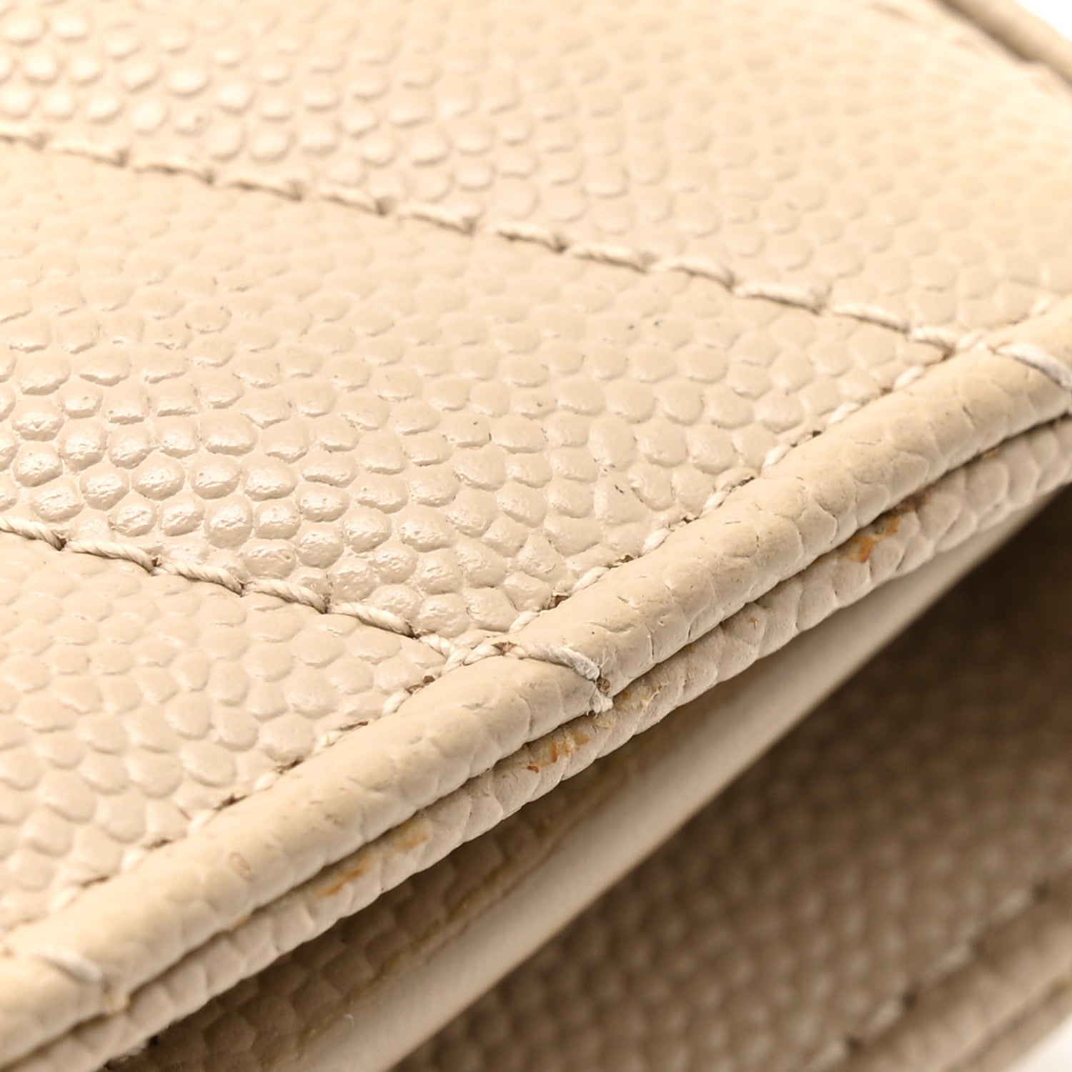 Grain De Poudre Matelasse Chevron Monogram Chain Wallet Dark Latte
