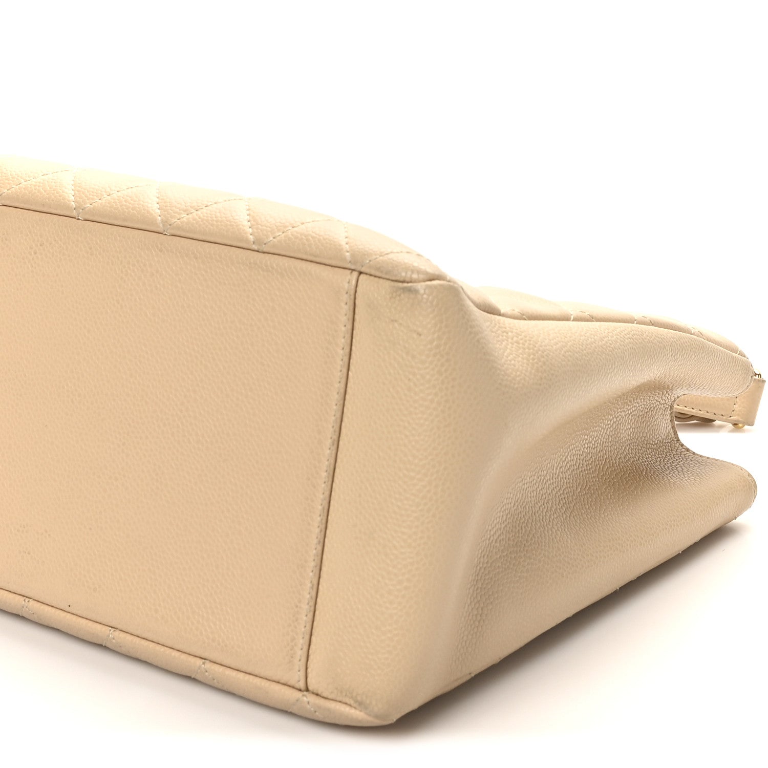 Caviar Quilted Grand Shopping Tote GST Beige Clair