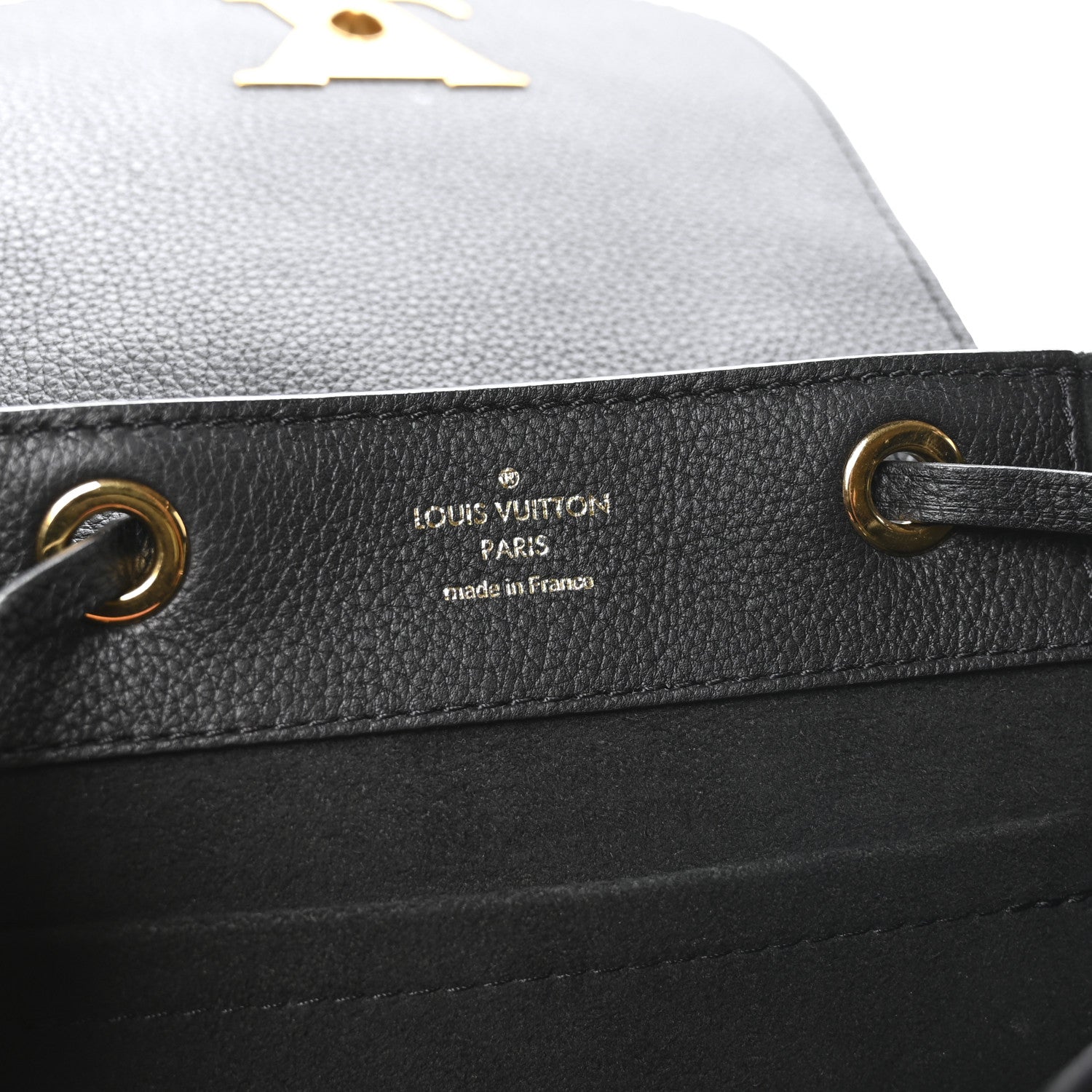 Calfskin Lockme Mini Backpack Black