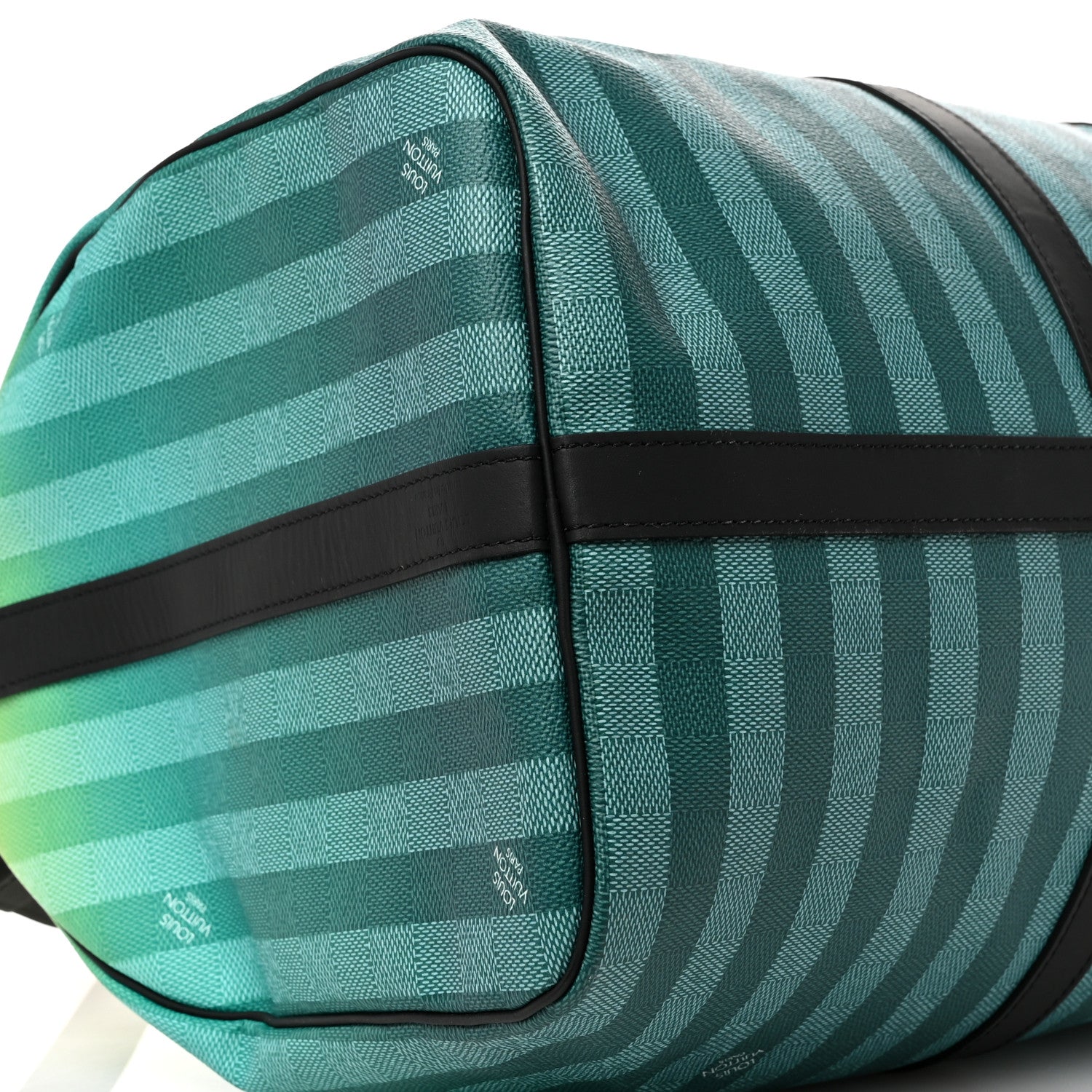 Damier Striped Keepall Bandouliere 50 Gradient Green