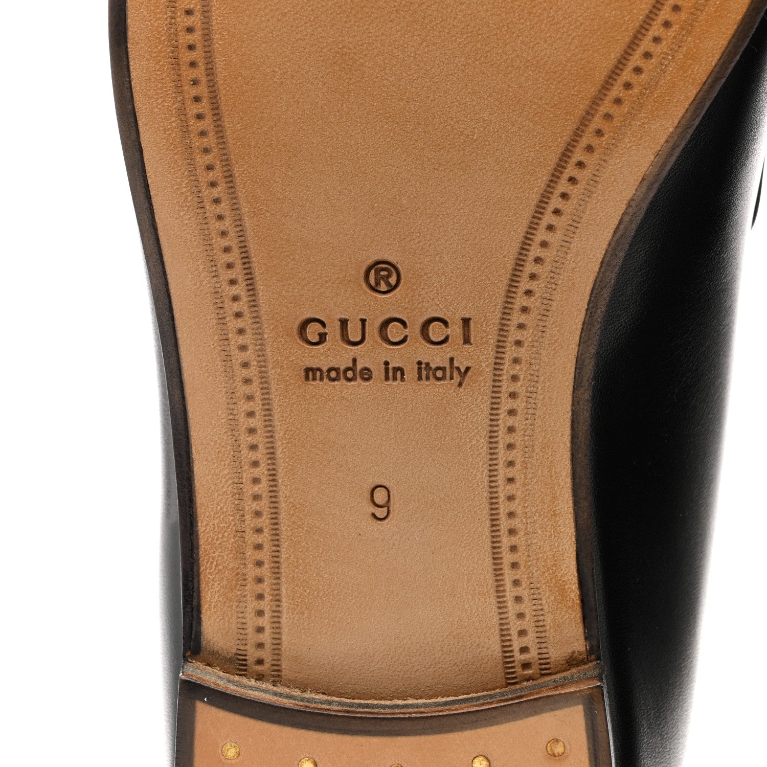 Real Betis Glamour GG Embossed Calfskin Mens Jordy Horsebit Loafers 9 Black