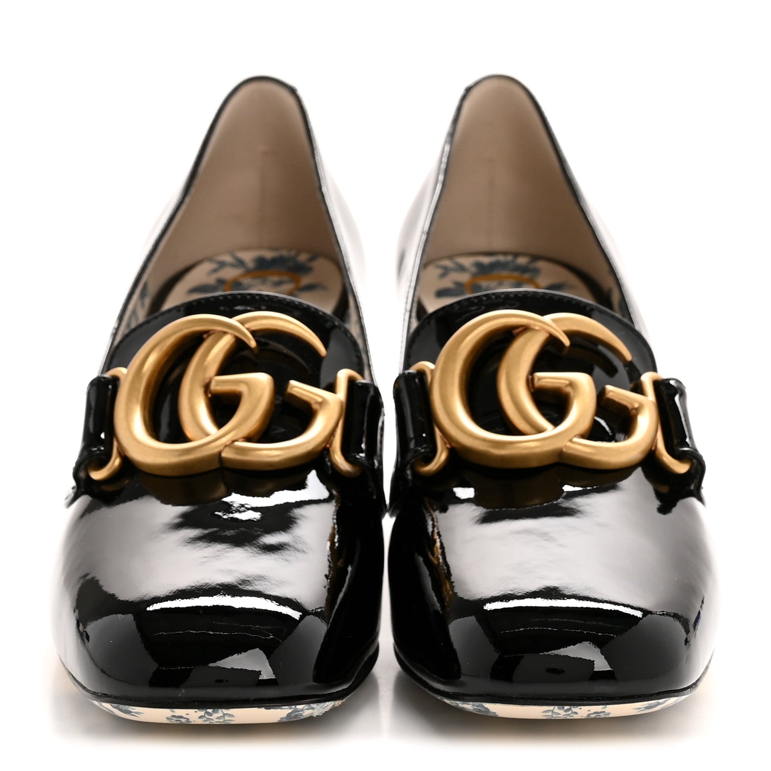 Vernice GG Victoire 55mm Loafer Pumps 36 Black