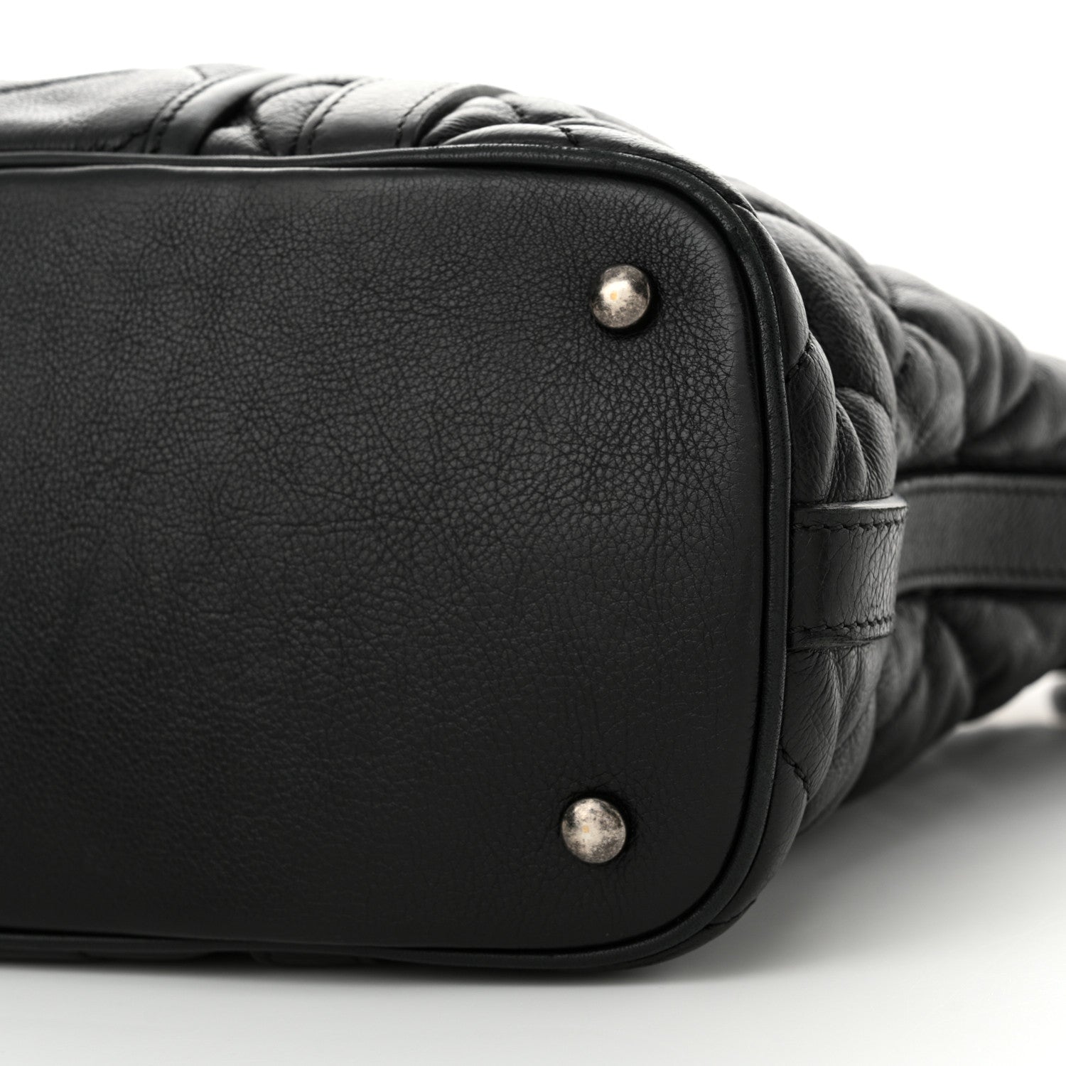 Calfskin Quilted Small Casual Riviera Tote Black