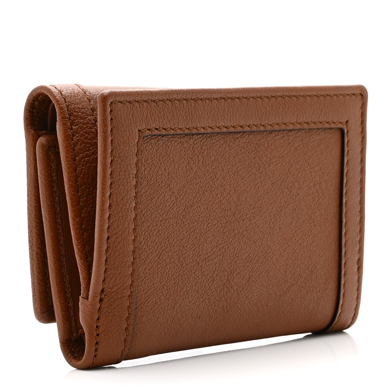 Wonka Grain Calfskin Diana Tri-Fold Wallet Cuir