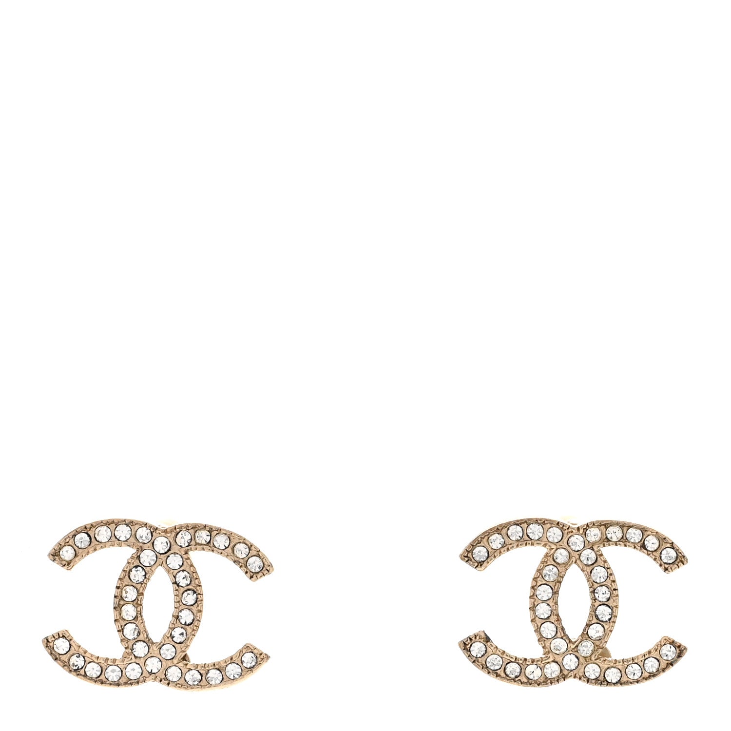 Crystal CC Earrings Gold