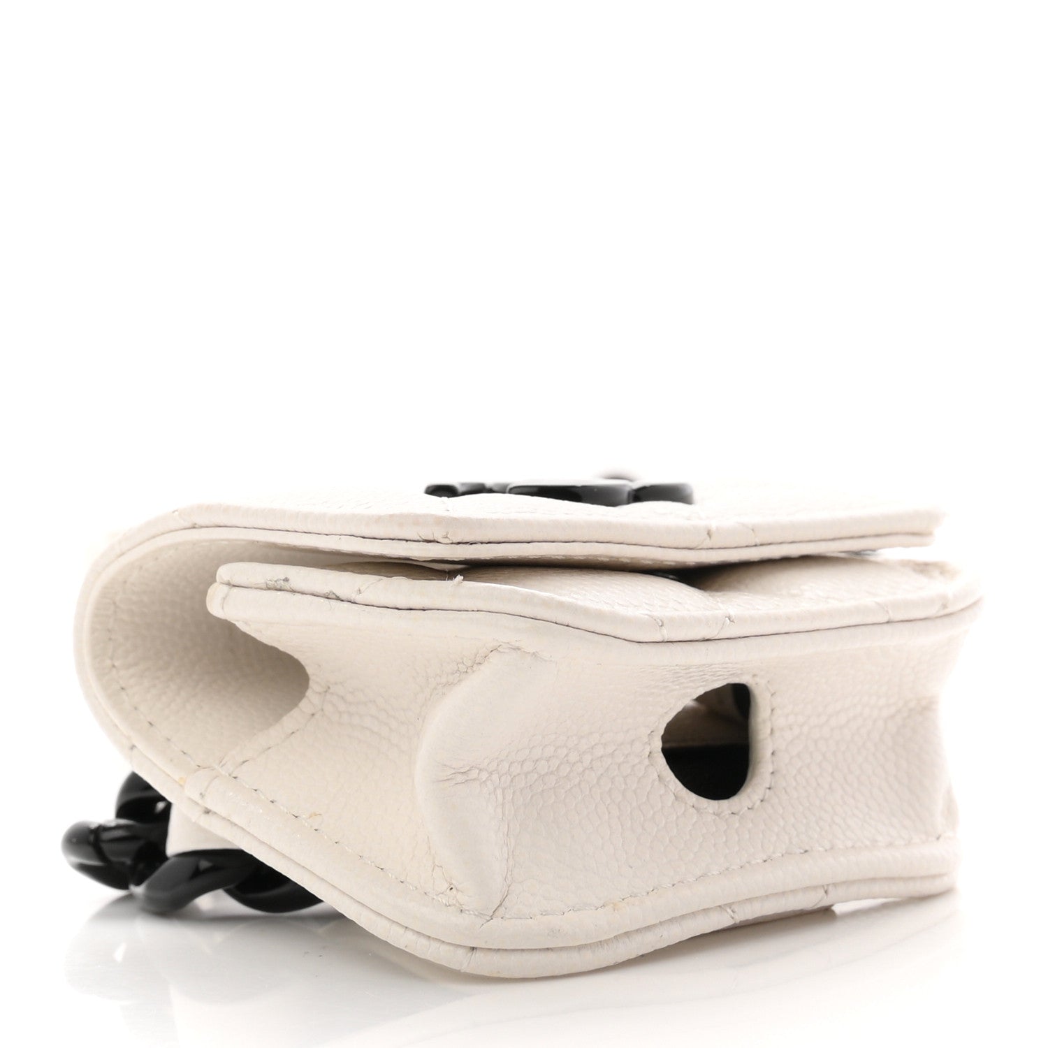Caviar Quilted Airpods Pro Holder Belt White