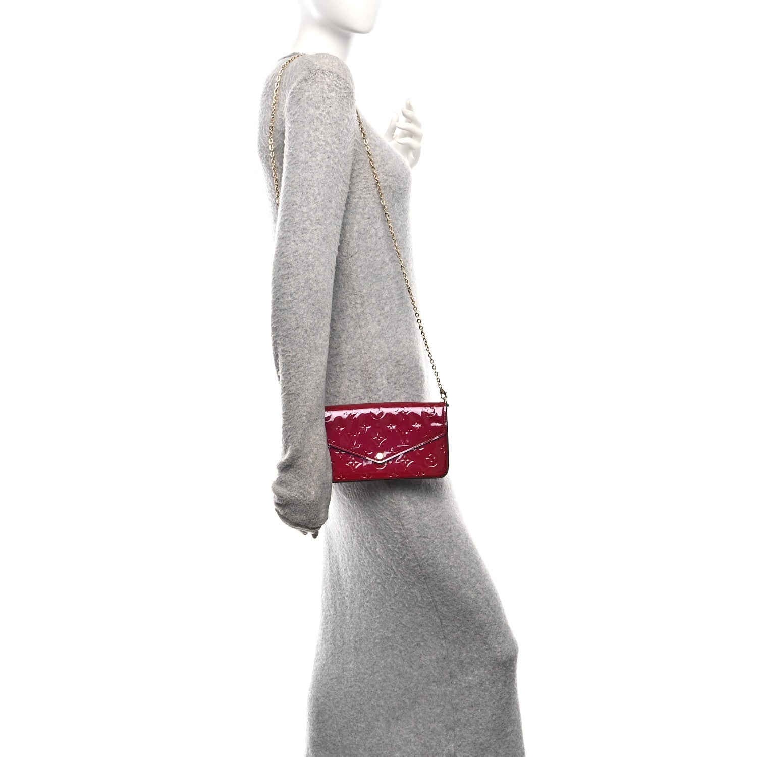 Vernis Felicie Chain Wallet Magenta