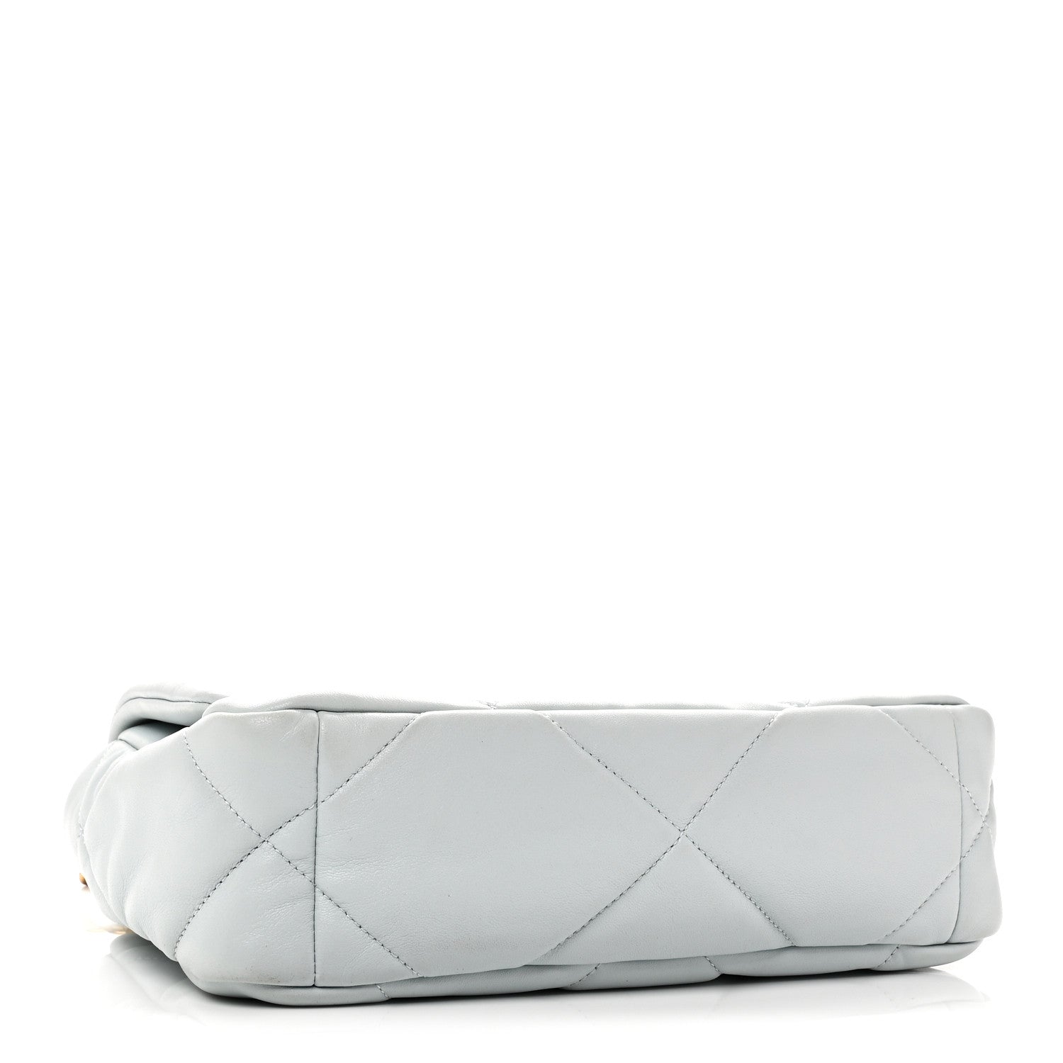 Lambskin Quilted Medium Chanel 19 Flap Light Blue