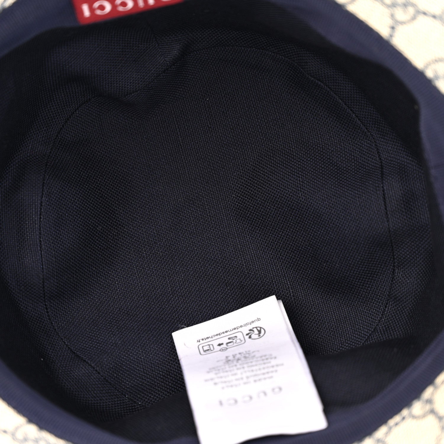 Lasered Denim GG Monogram Bucket Hat L Blue