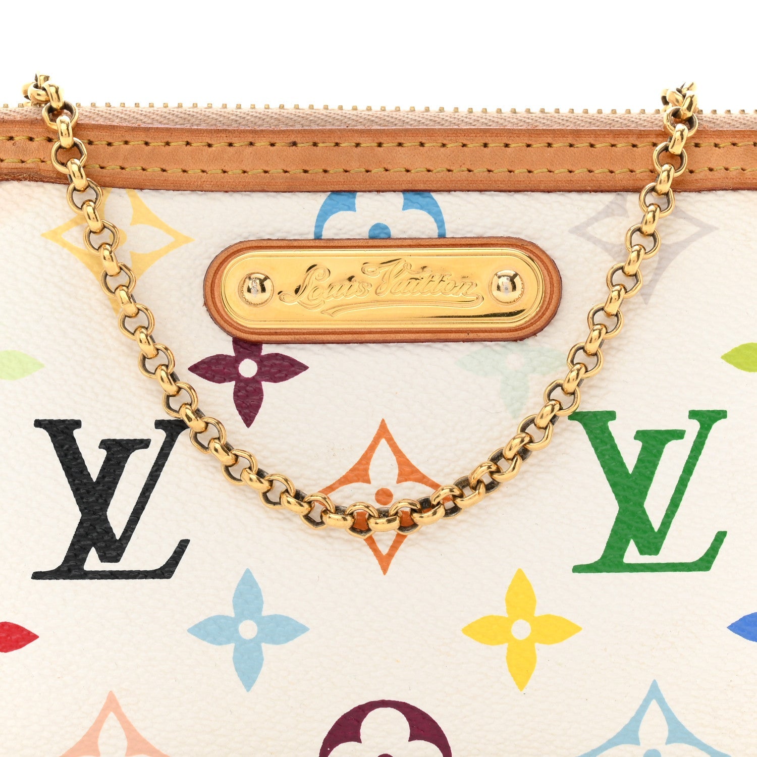 Monogram Multicolor Pochette Milla MM White
