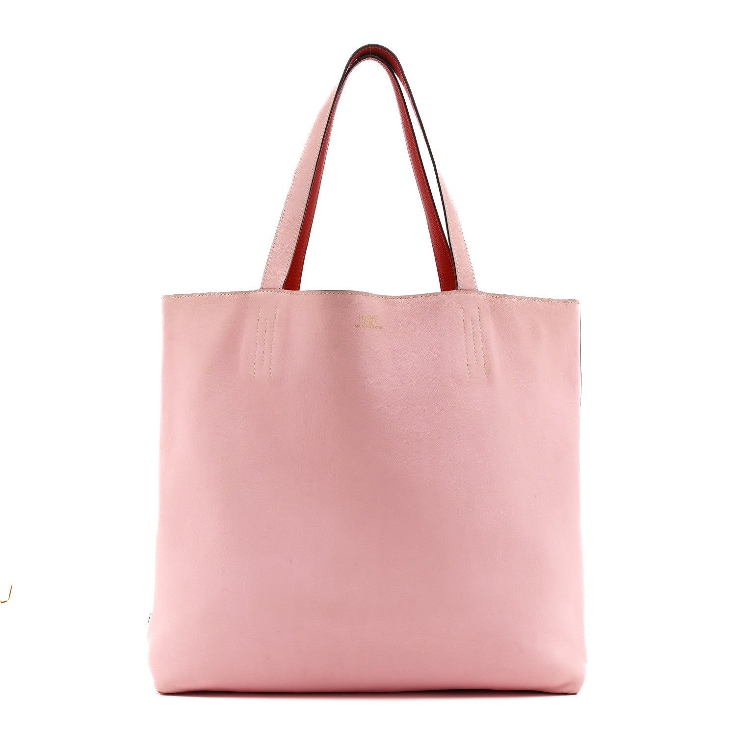 Taurillon Clemence Swift Double Sens 36 Reversible Tote Rose Sakura Bougainvillea