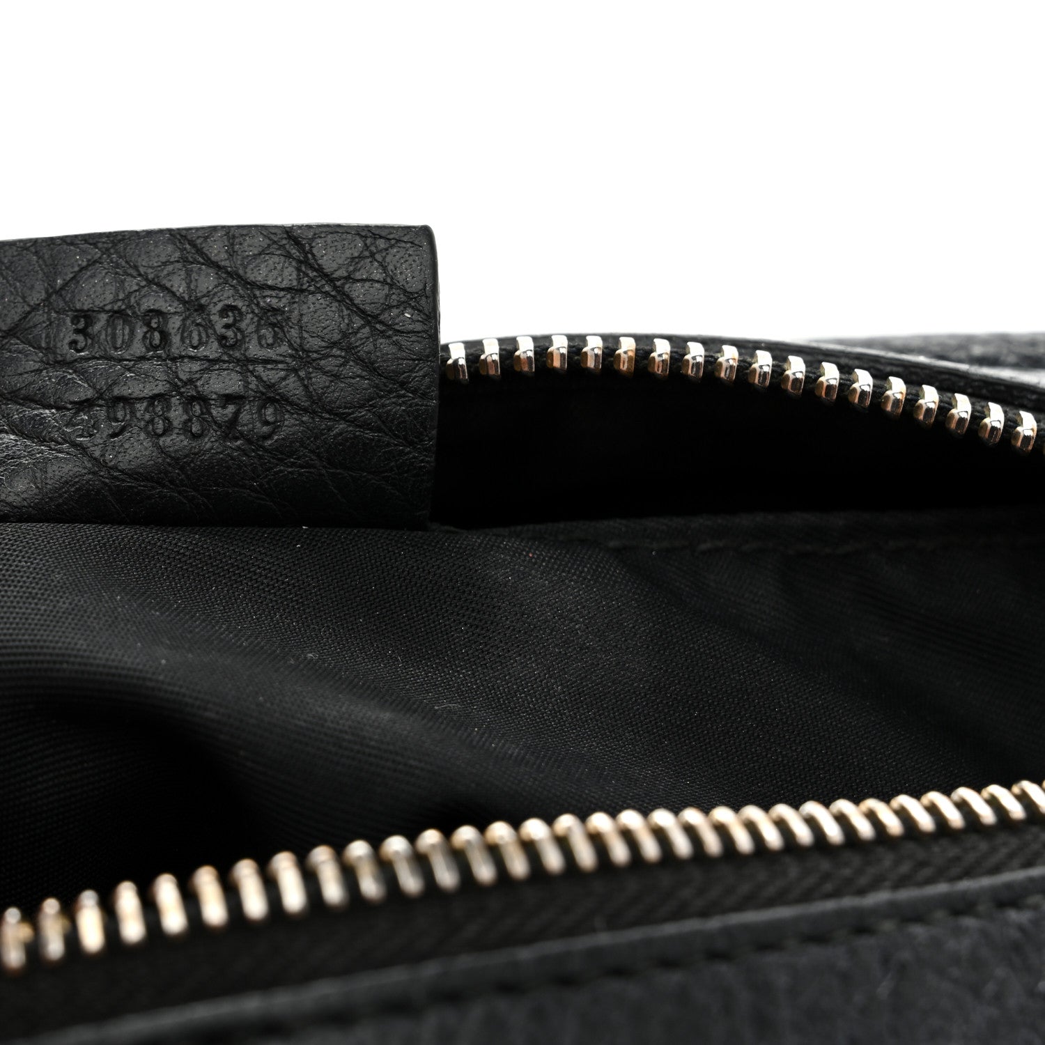 Pebbled Calfskin Medium Soho Cosmetic Case Black