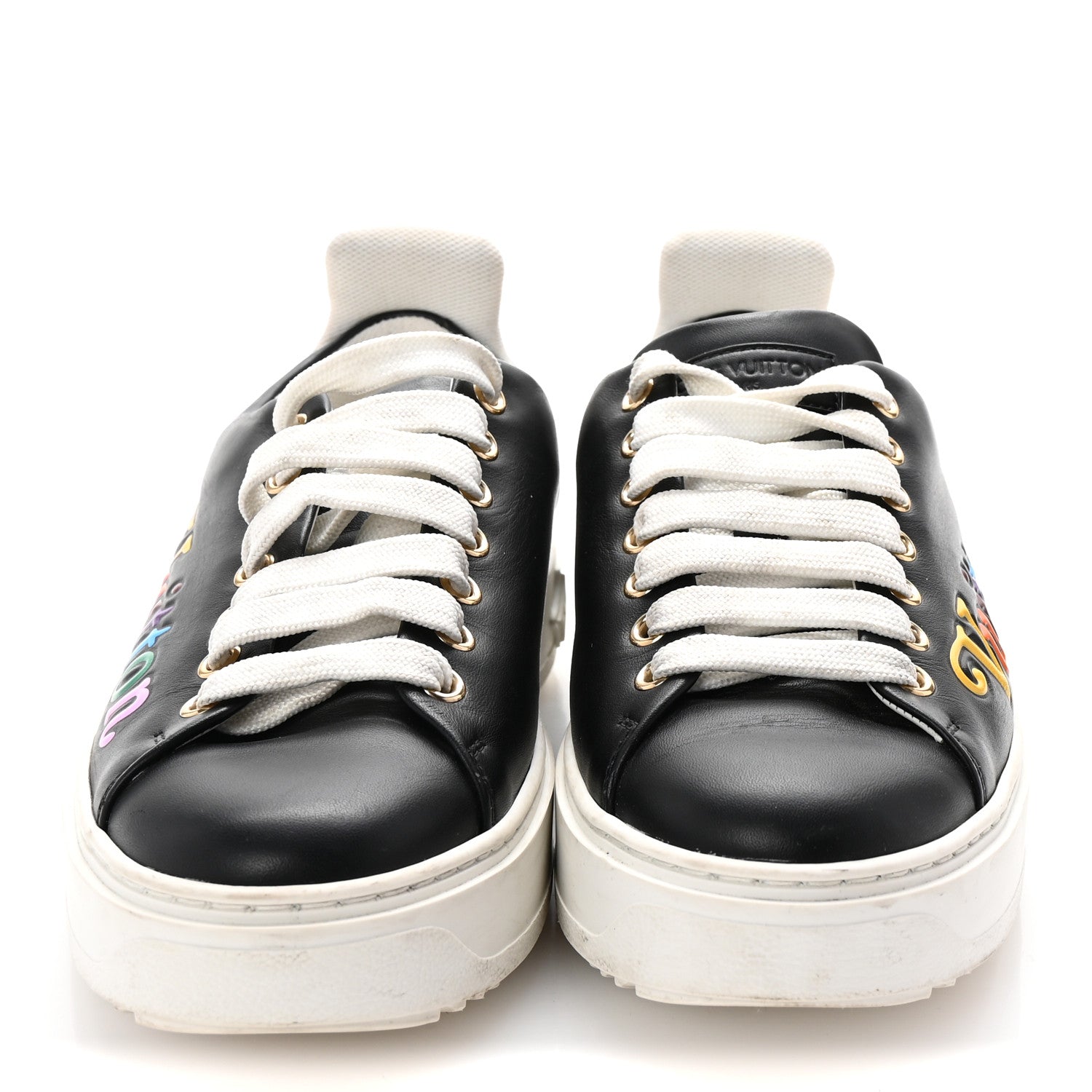 Calfskin Time Out New Wave Sneakers 36.5 Black
