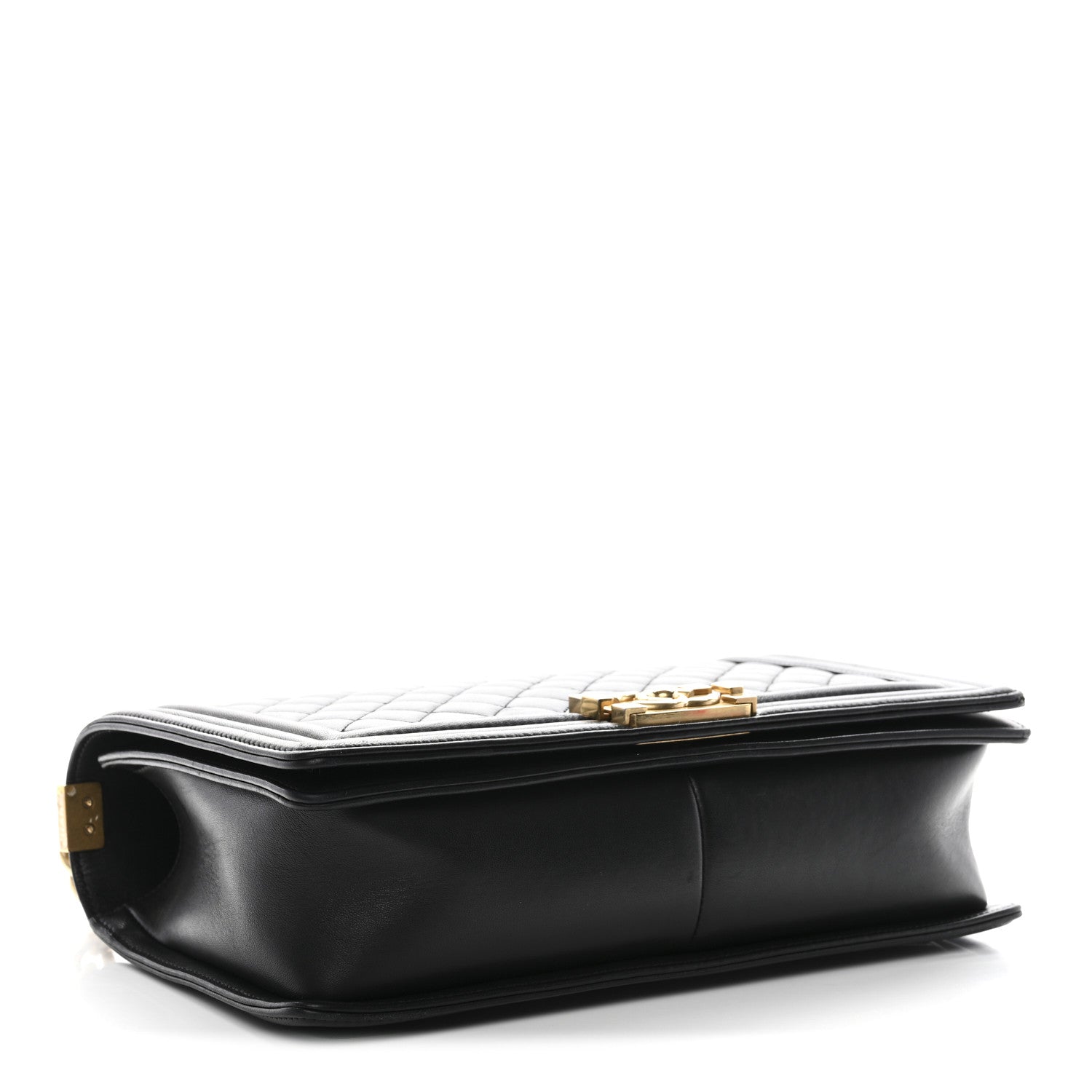 Calfskin Quilted New Medium Boy Flap Black