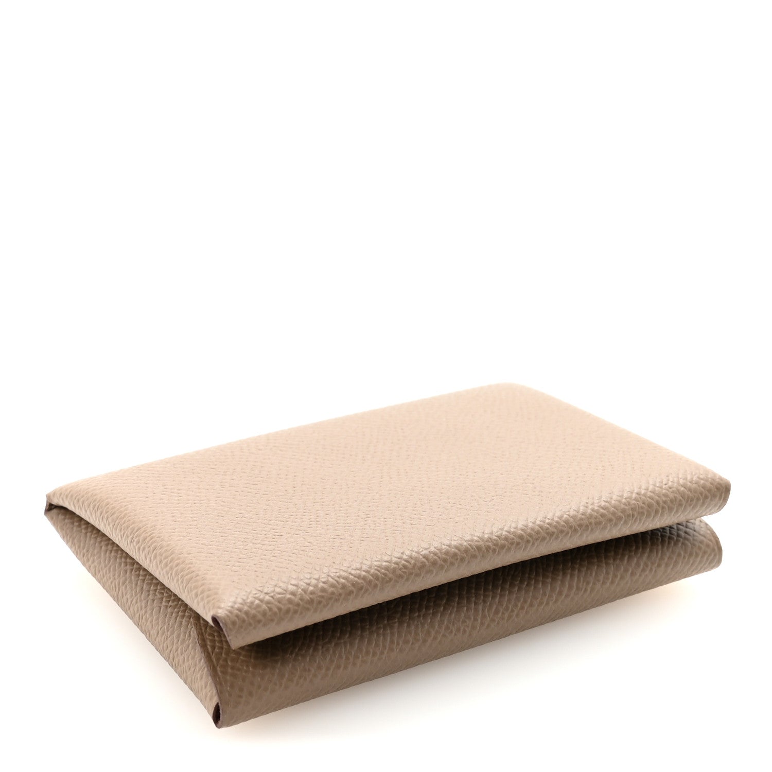 Epsom Calvi Duo Card Case Etoupe