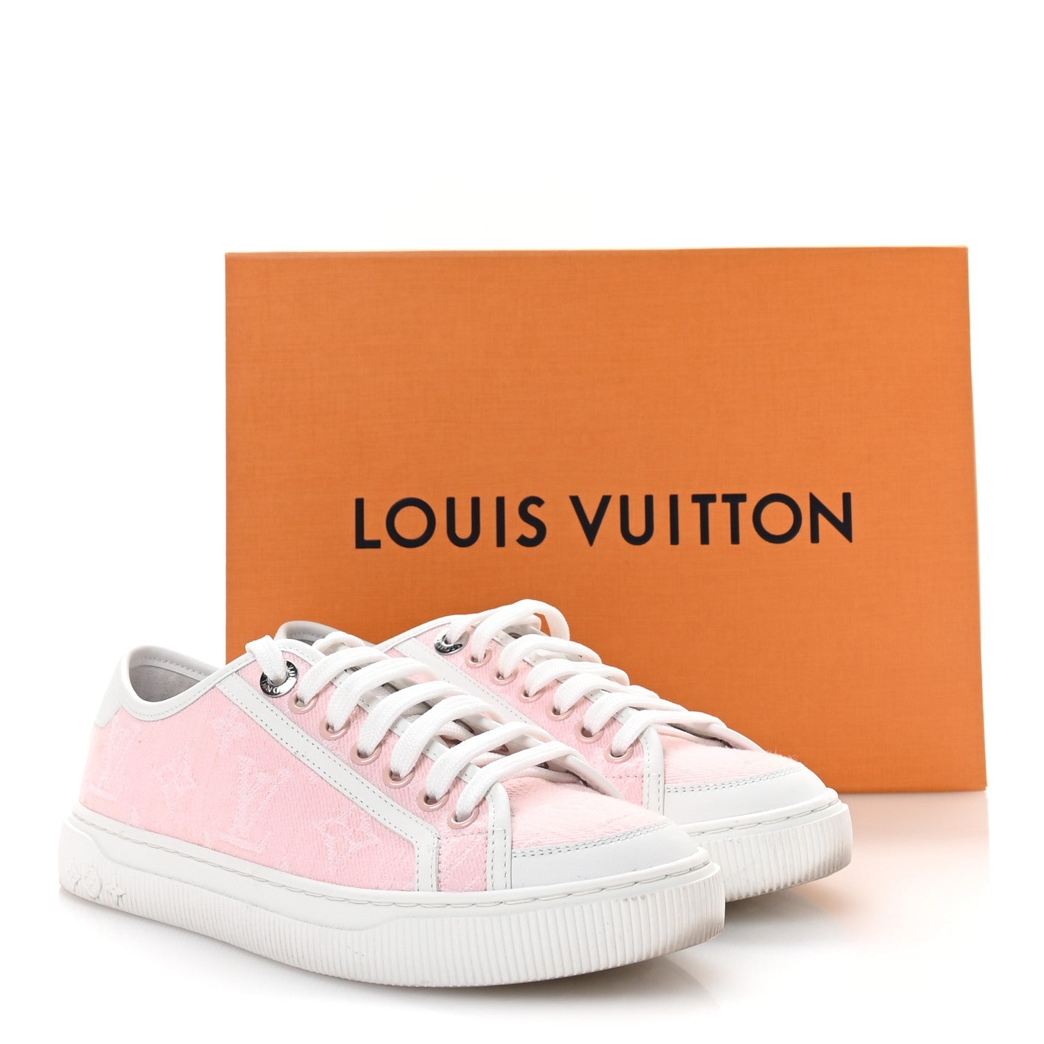 Denim Monogram Lagoon Sneakers 35 Pink