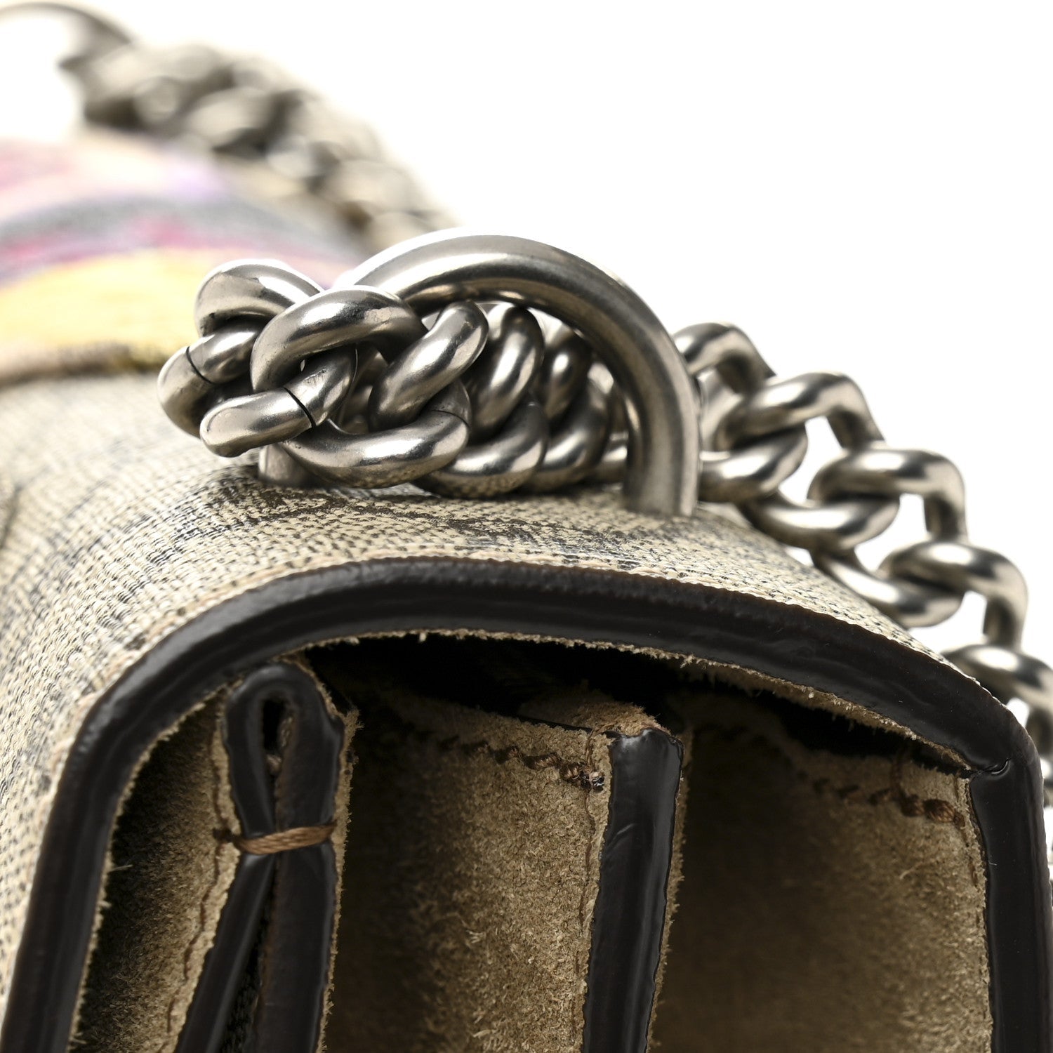 GG Supreme Monogram Embroidered Medium Dionysus Shoulder Bag Taupe