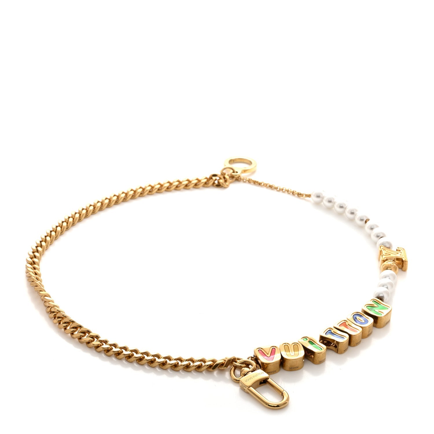 Metal Monogram Vuitton Belt Chain Gold Multicolor