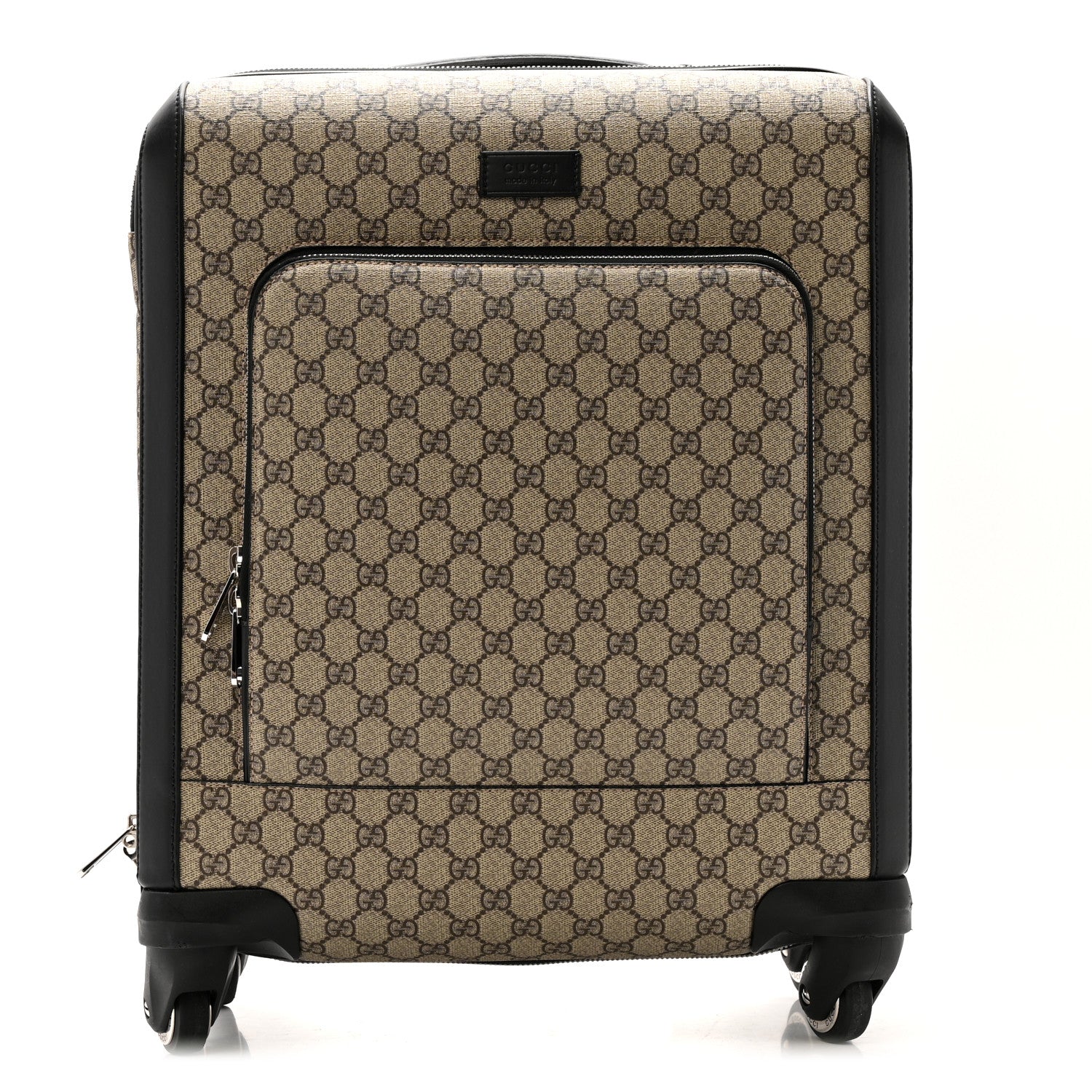 GG Supreme Monogram Calfskin Carry On Trolley Beige Ebony Black