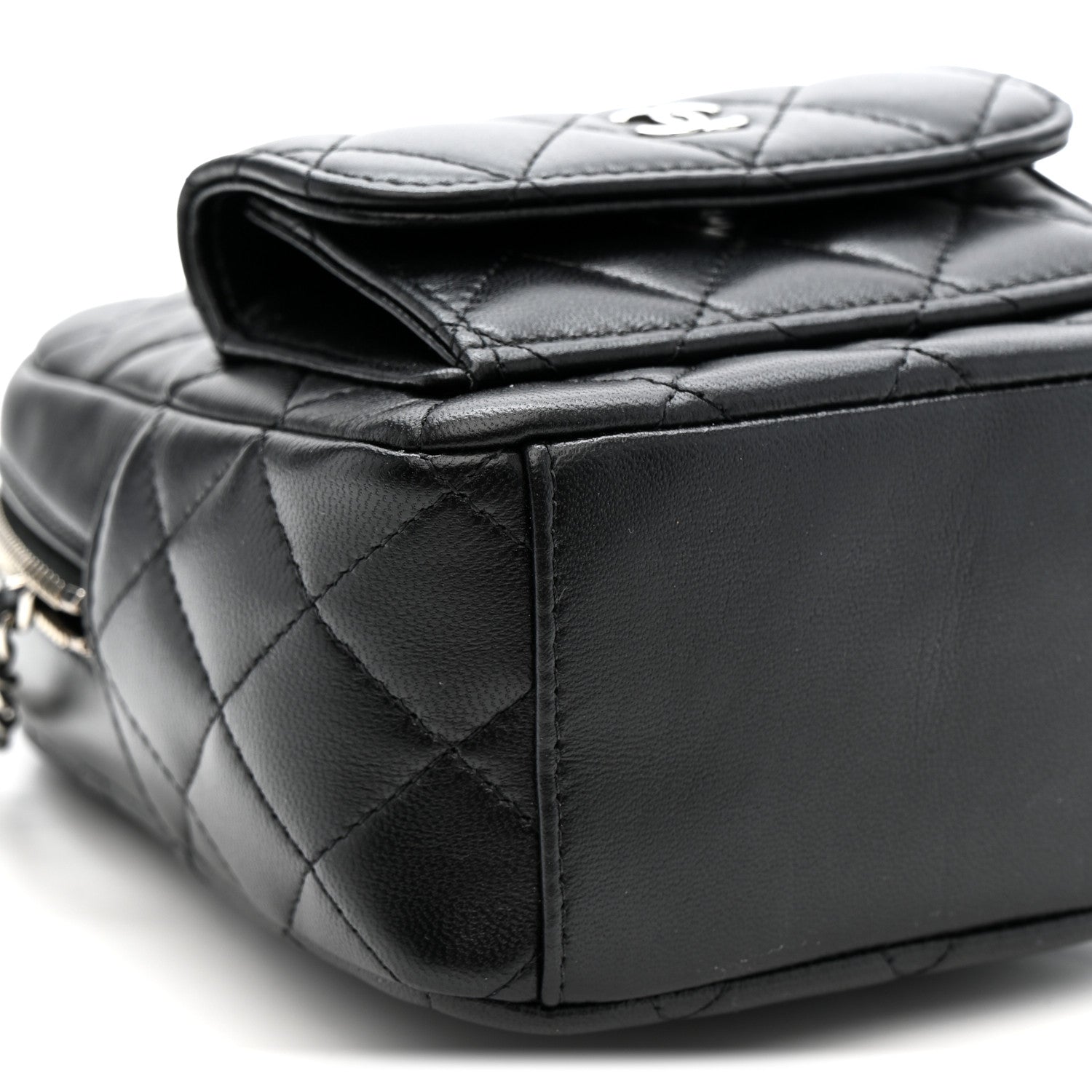 Lambskin Quilted CC Mini Classic Backpack Black
