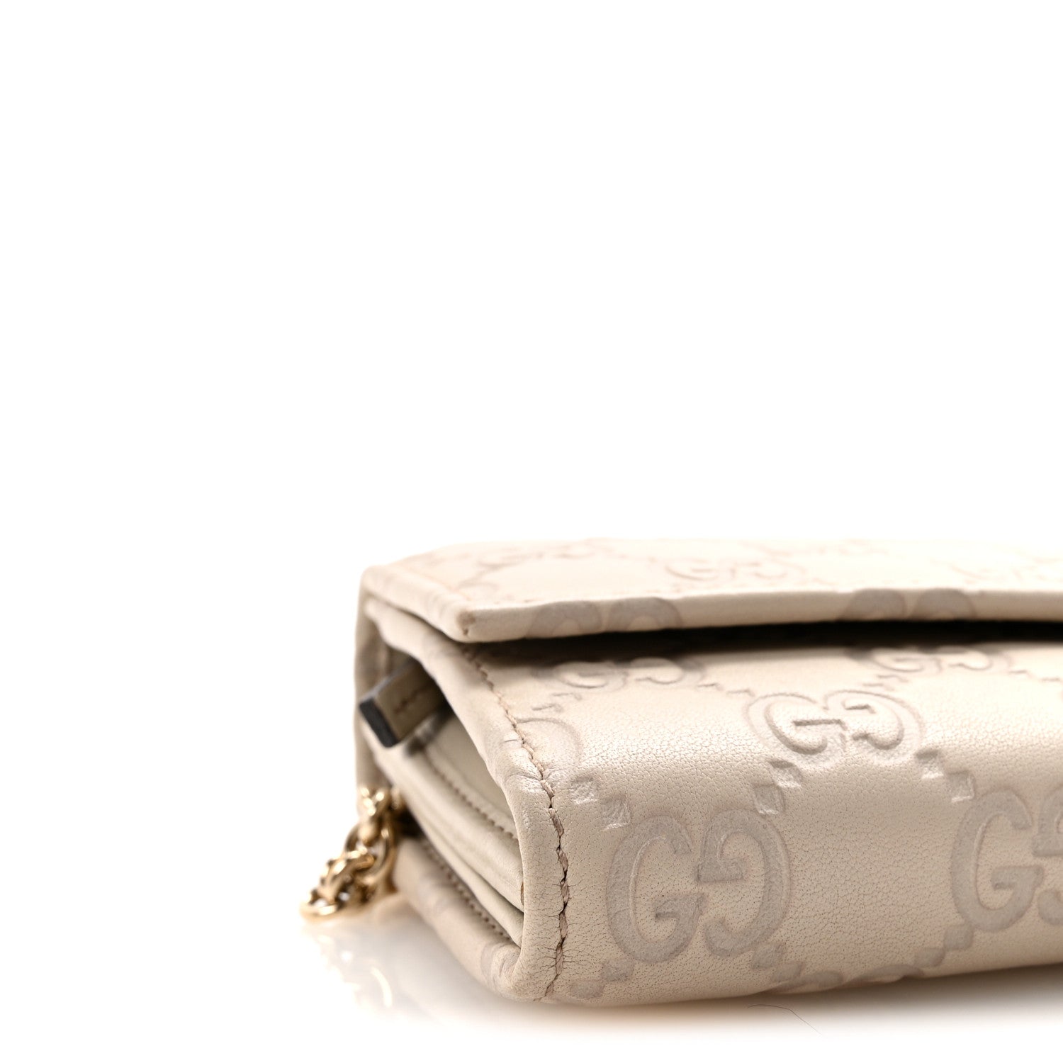 Guccissima Signature Dice Chain Wallet Off White
