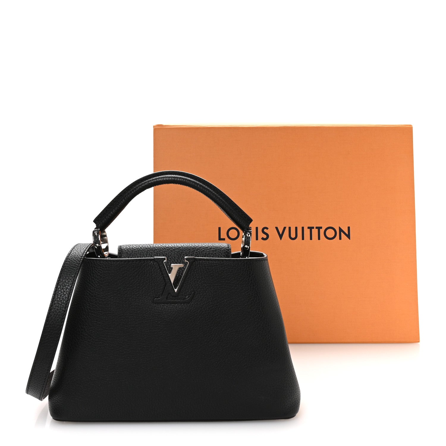 Taurillon Capucines BB Black Fuchsia