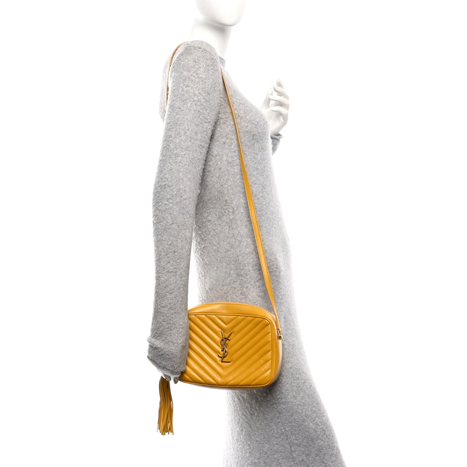Calfskin Matelasse Monogram Lou Camera Bag Safran