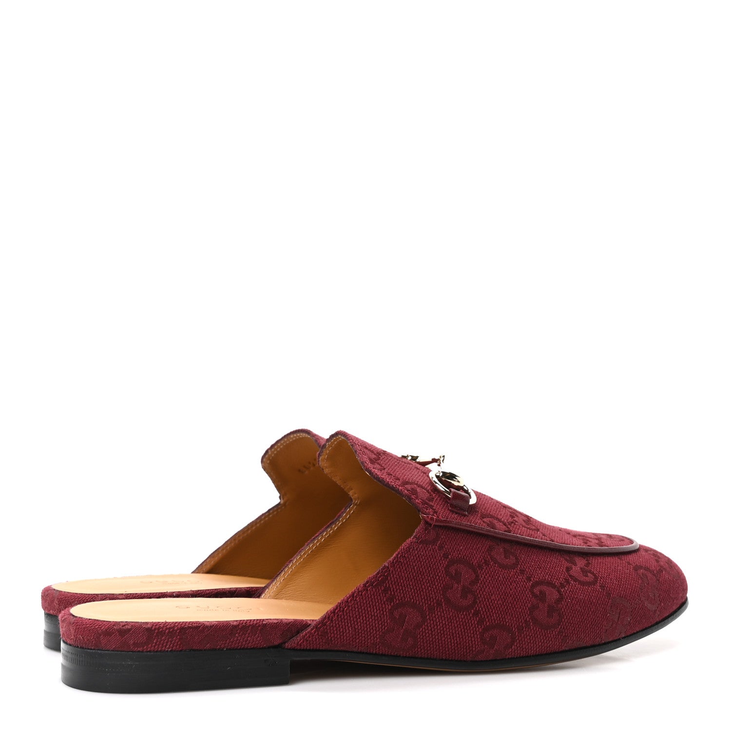 GG Monogram Canvas Womens Princetown Slippers 37.5 Ancora