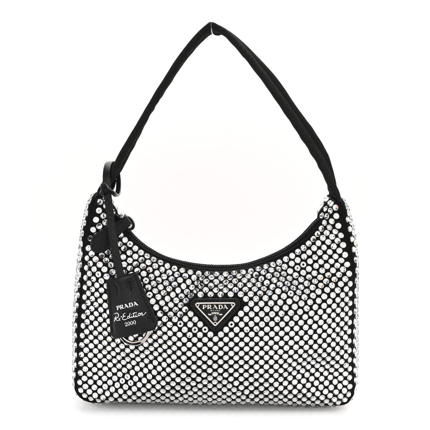 Satin Crystal Mini Re-Edition 2000 Bag Cristal