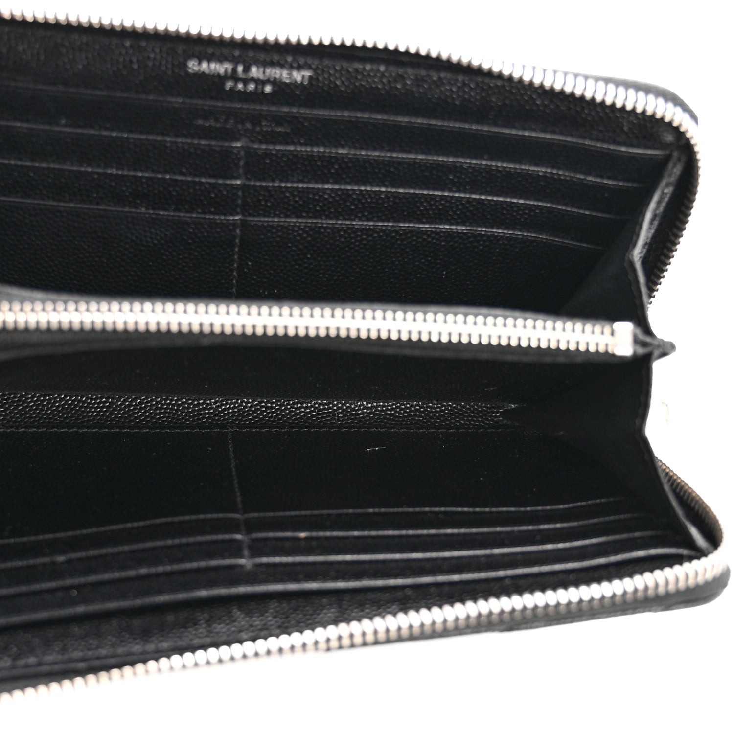 Grain De Poudre Matelasse Chevron Monogram Zip Around Wallet Black