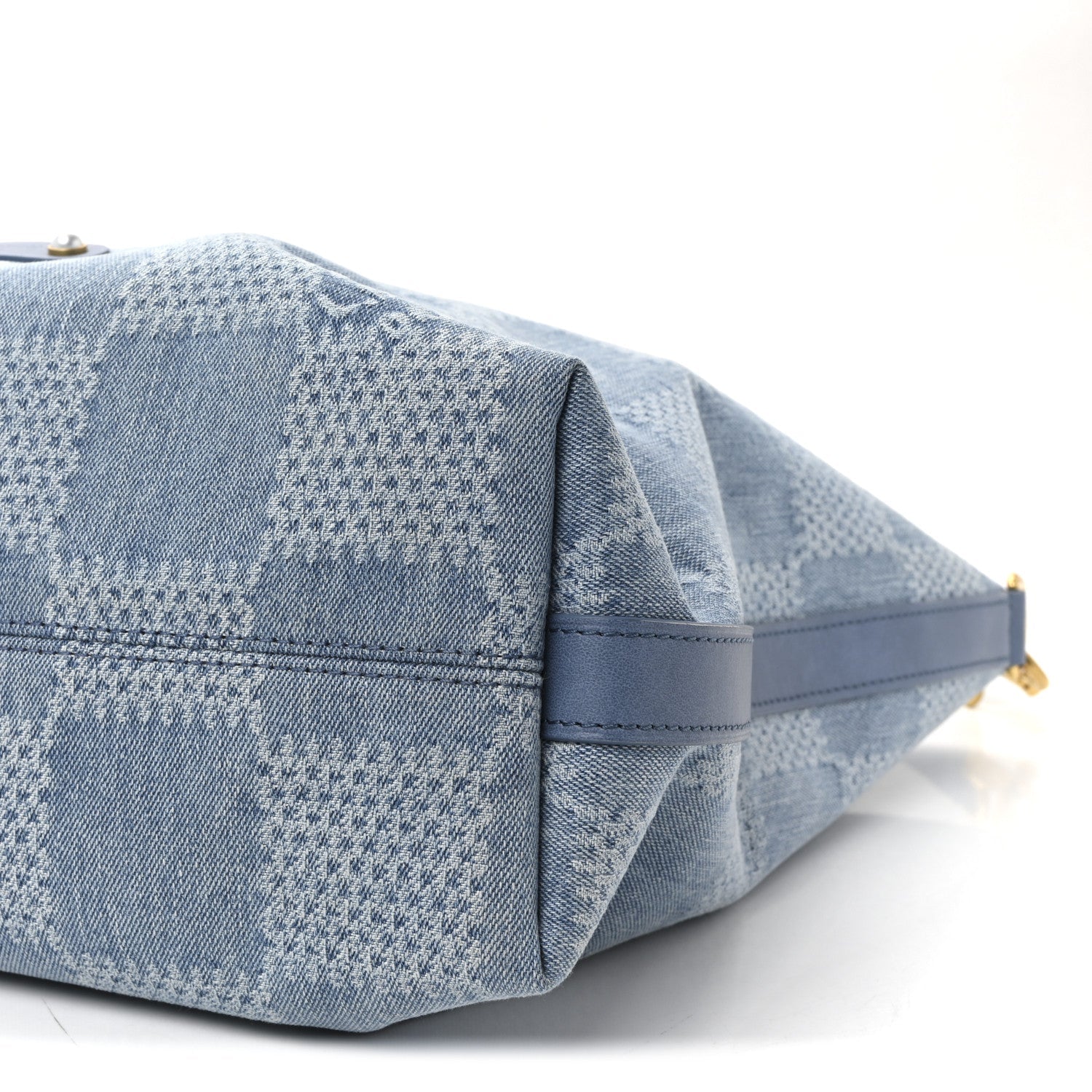 Damier Denim Vagabond Hobo Blue
