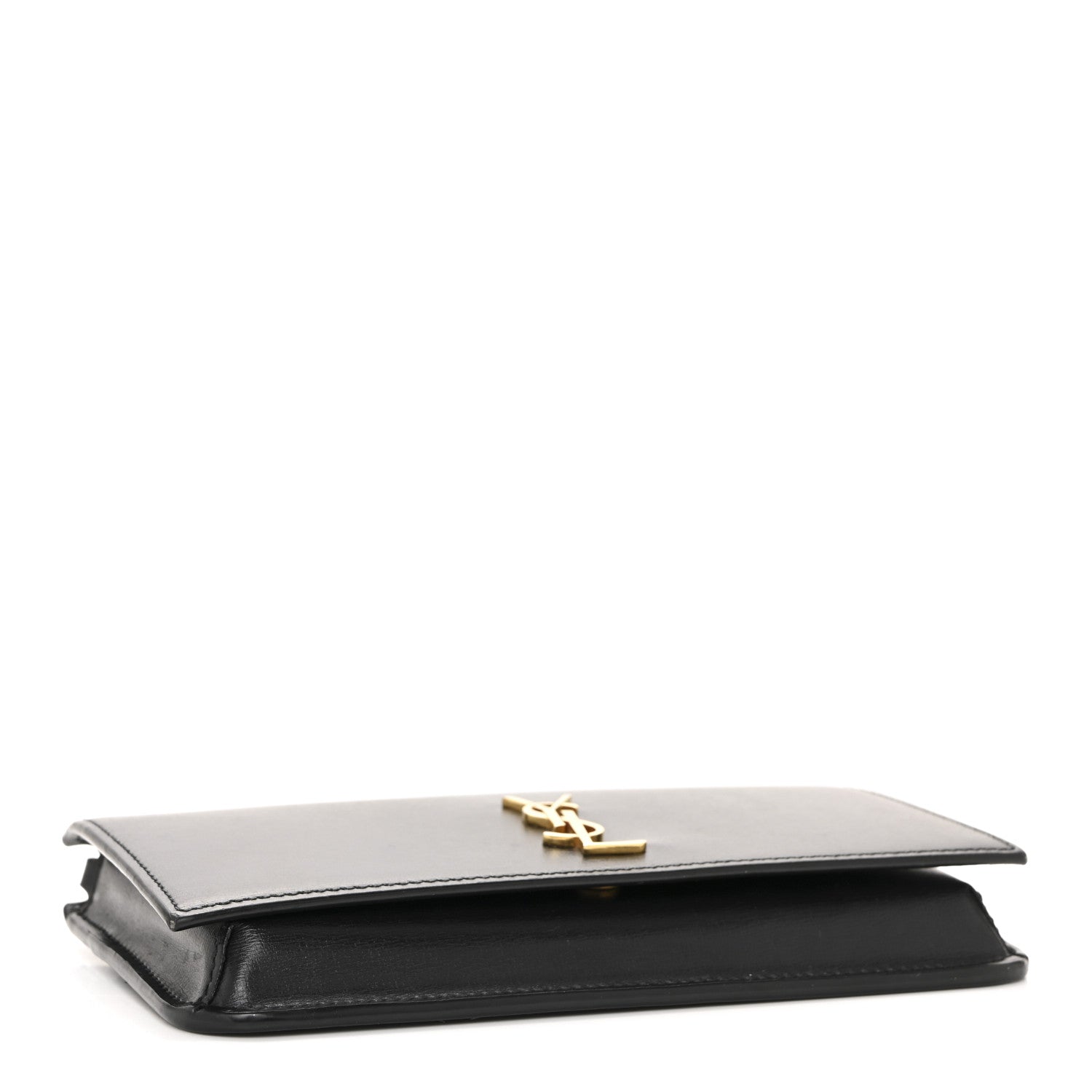 Smooth Calfskin Monogram Phone Holder Crossbody Black