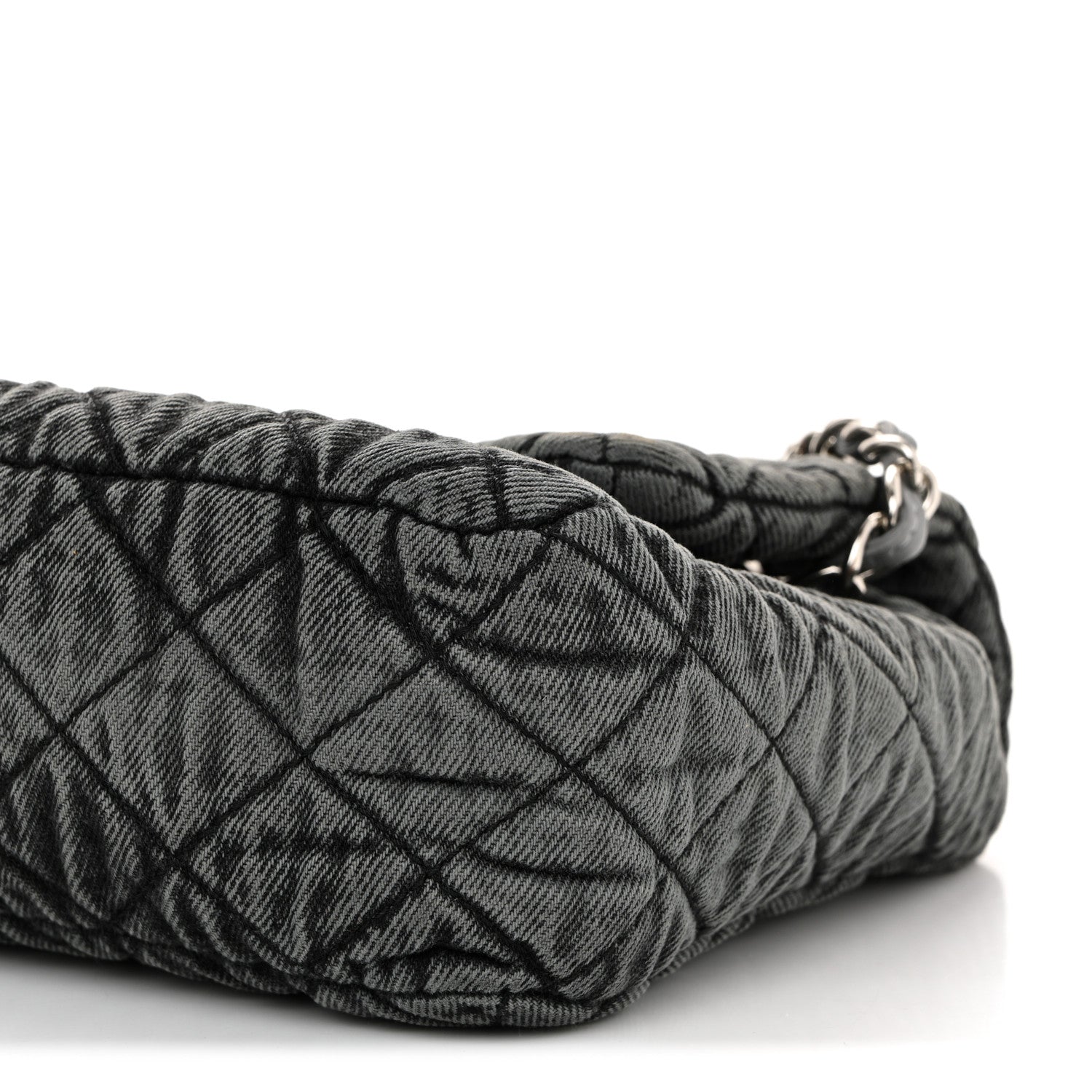 Denim Quilted Denimpression Flap Grey Black