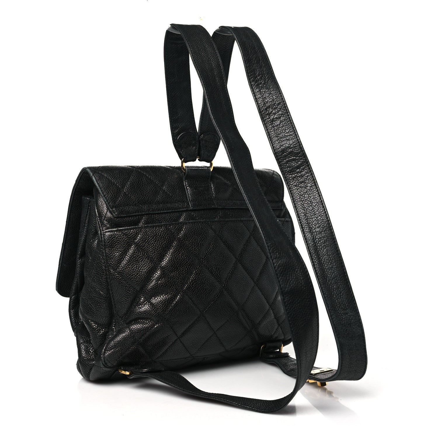 Caviar Quilted Backpack Black