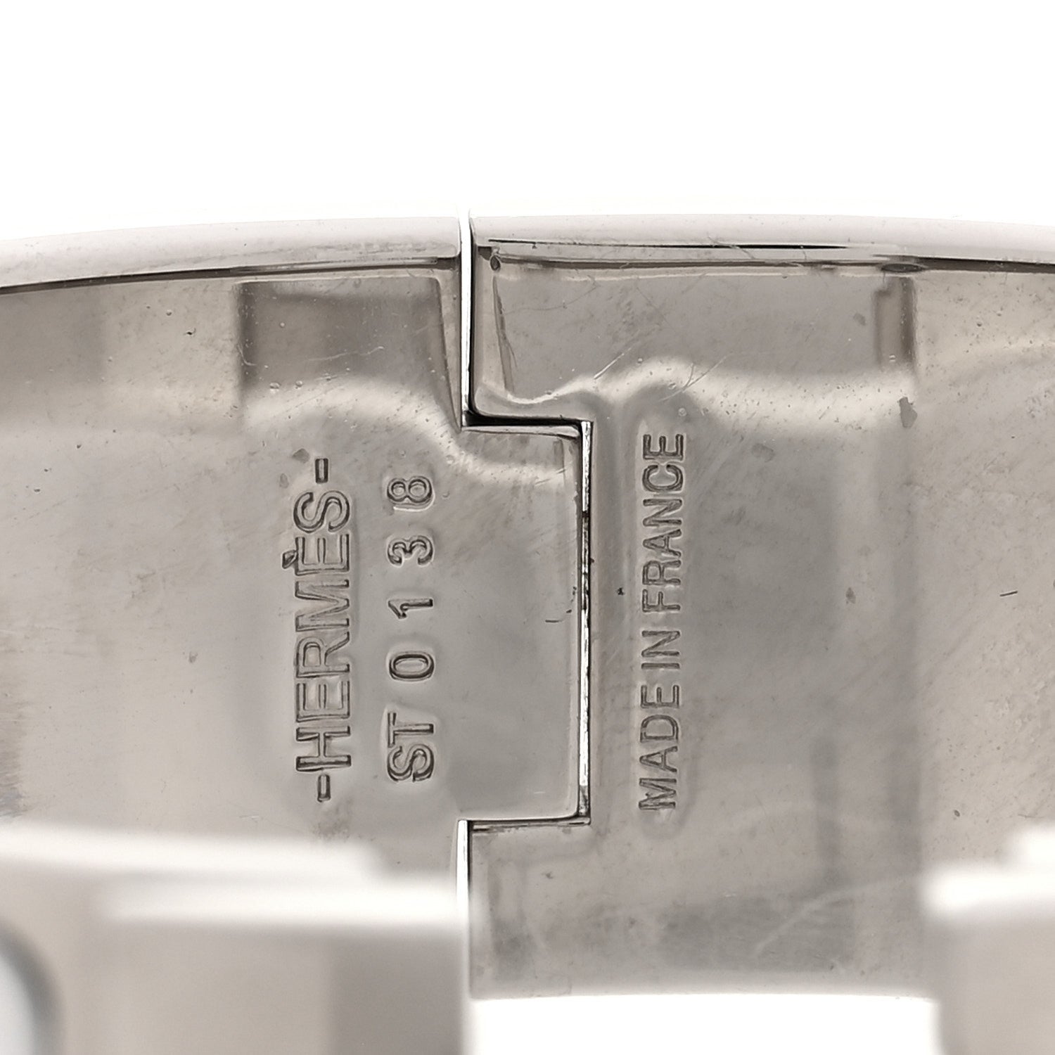 Enamel Wide Clic Clac H Bracelet PM White