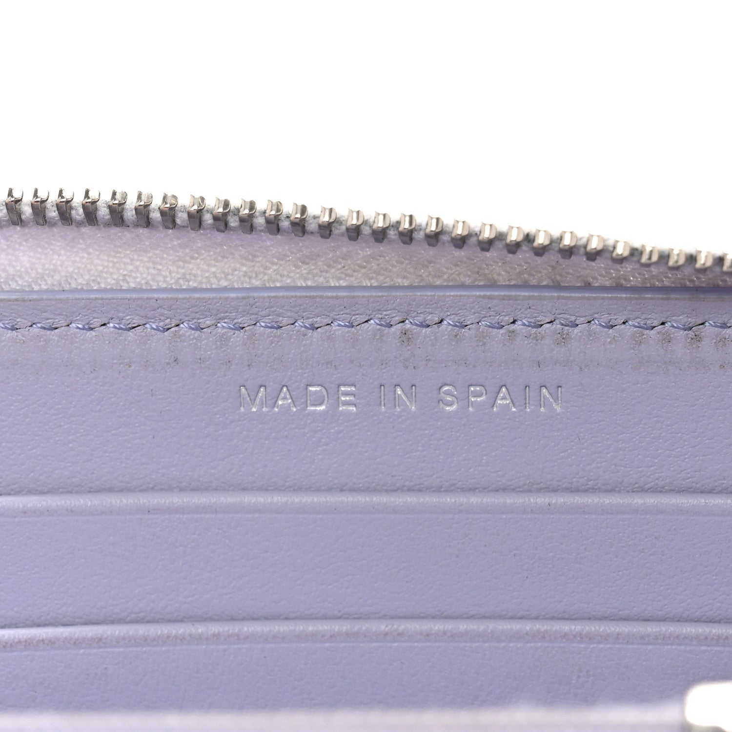 Caviar Quilted Medium Zip Around Wallet Light Purple