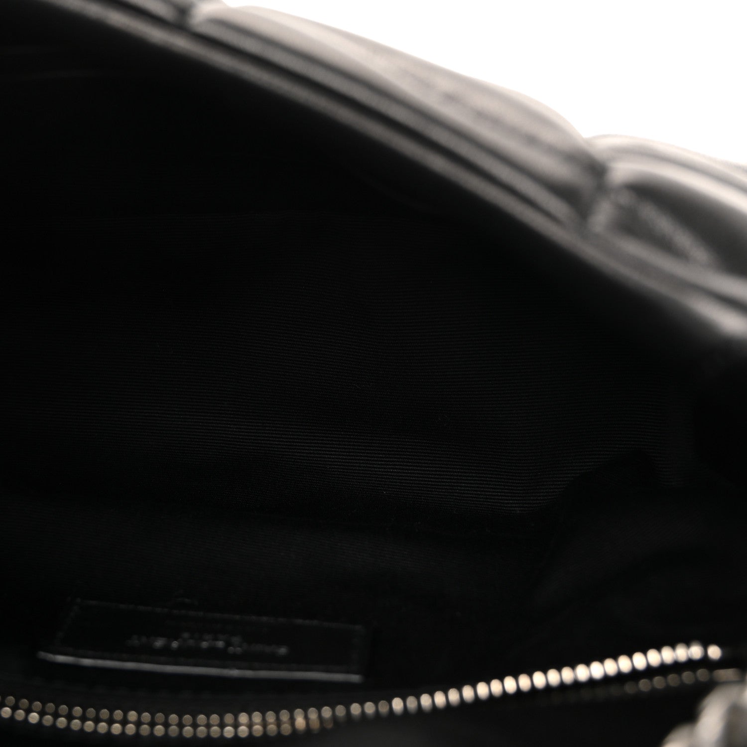 Lambskin Quilted Toy Loulou Puffer Monogram Chain Satchel Black