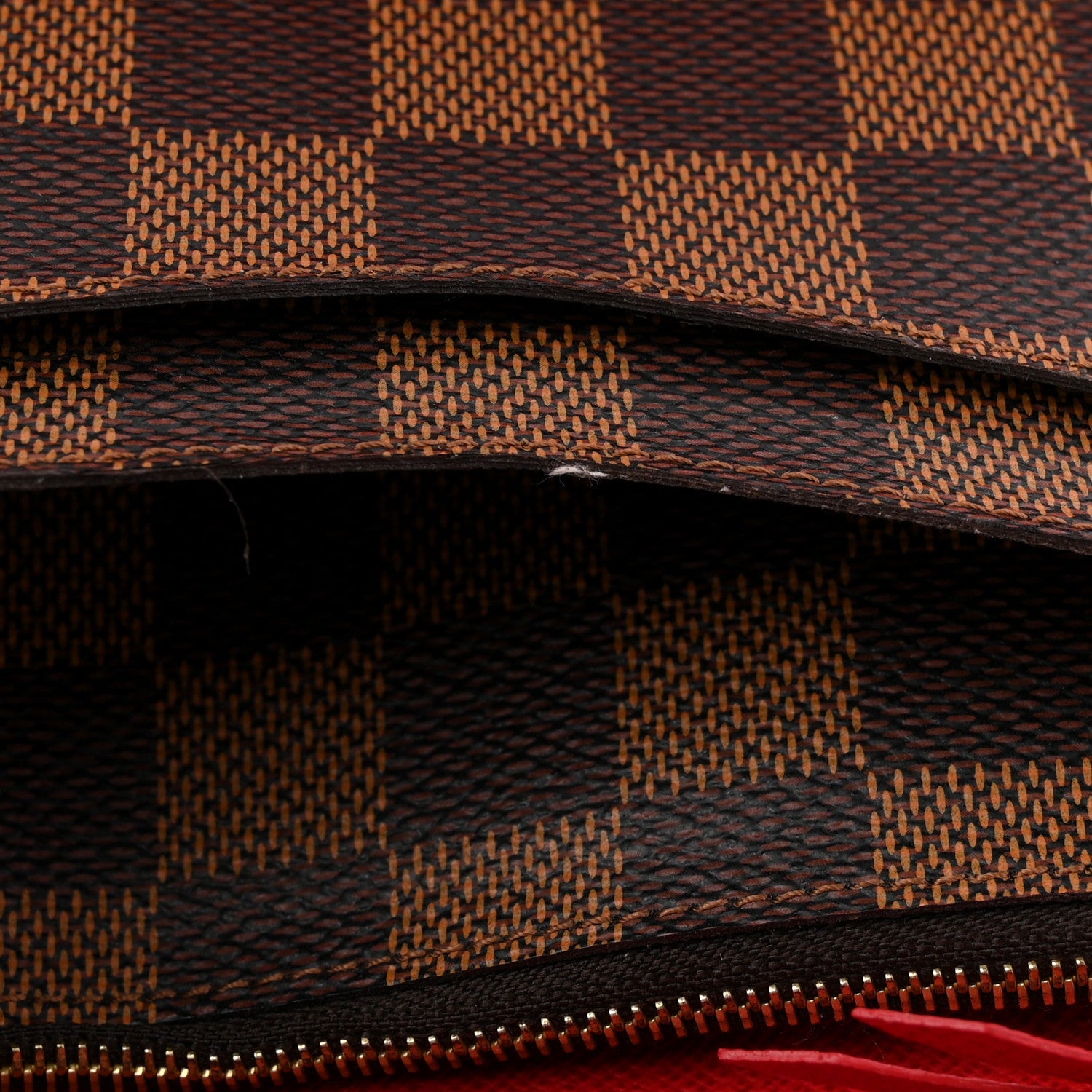 Damier Ebene Josephine Wallet Red