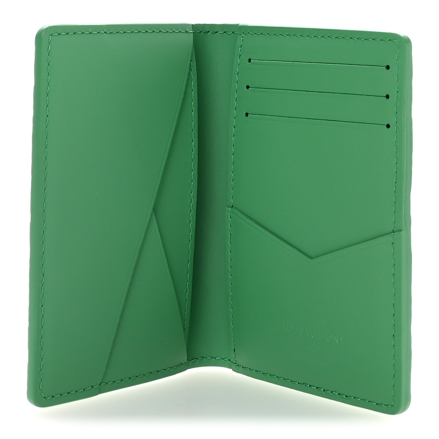 Taurillon Monogram Pocket Organizer Bamboo Green