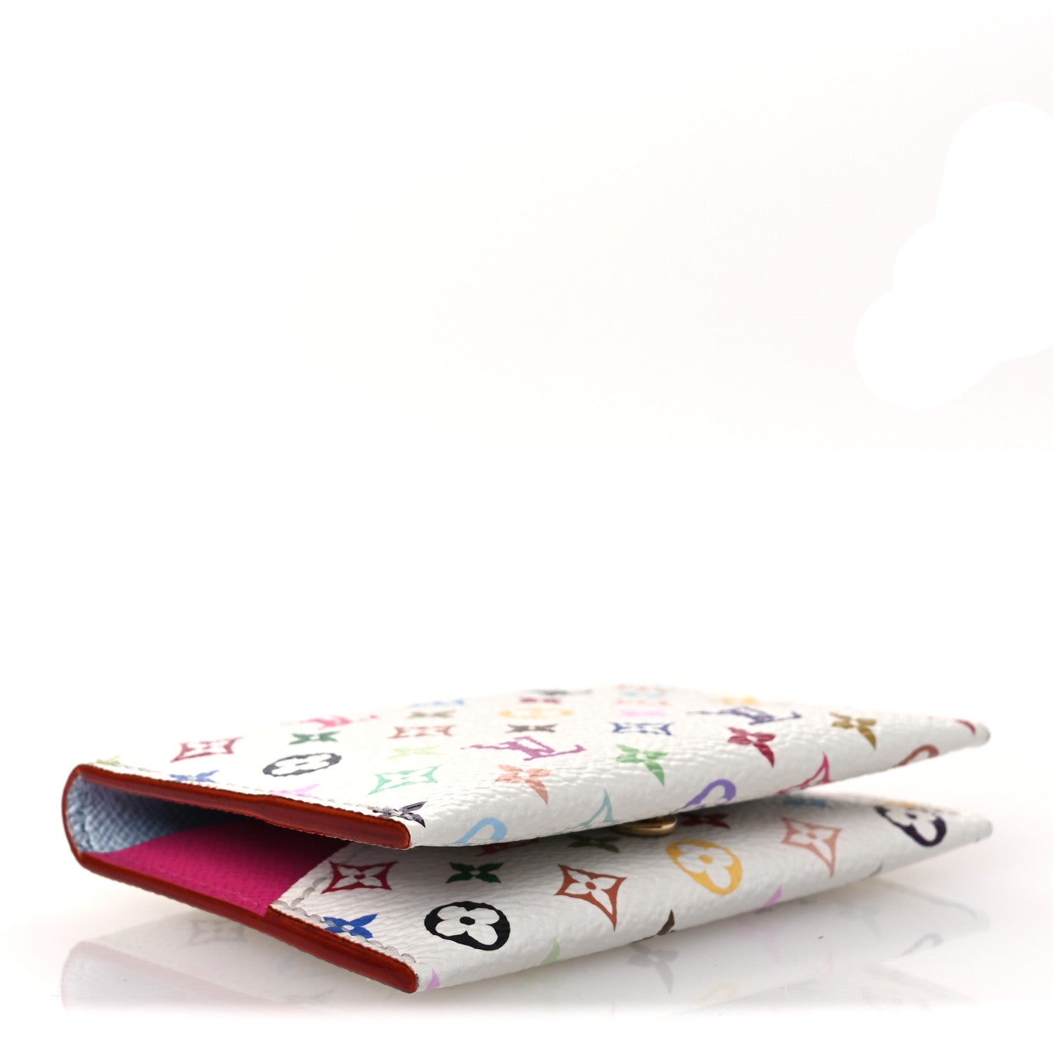 LV X TM Monogram Multicolor Slim Card Holder White
